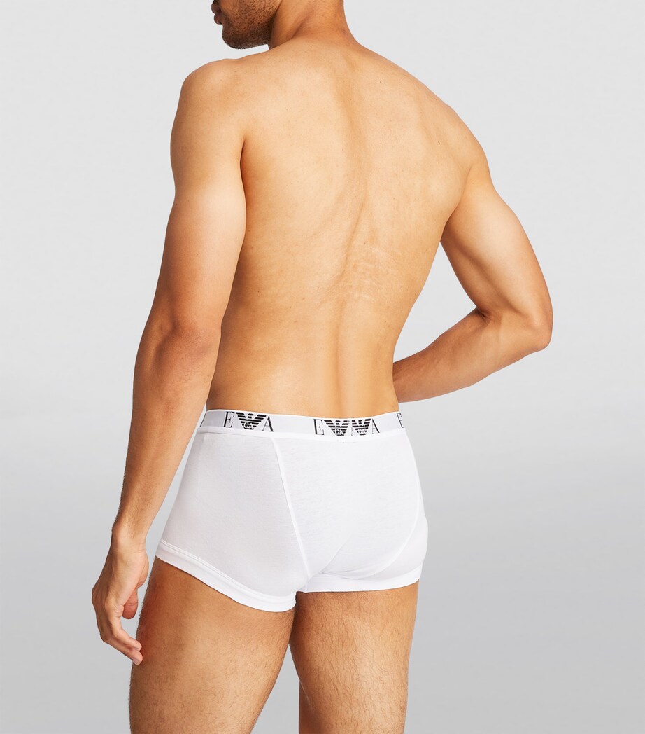 Stretch-Cotton Eagle Monogram Trunks (Pack of 3) 16510 WHT Image 3