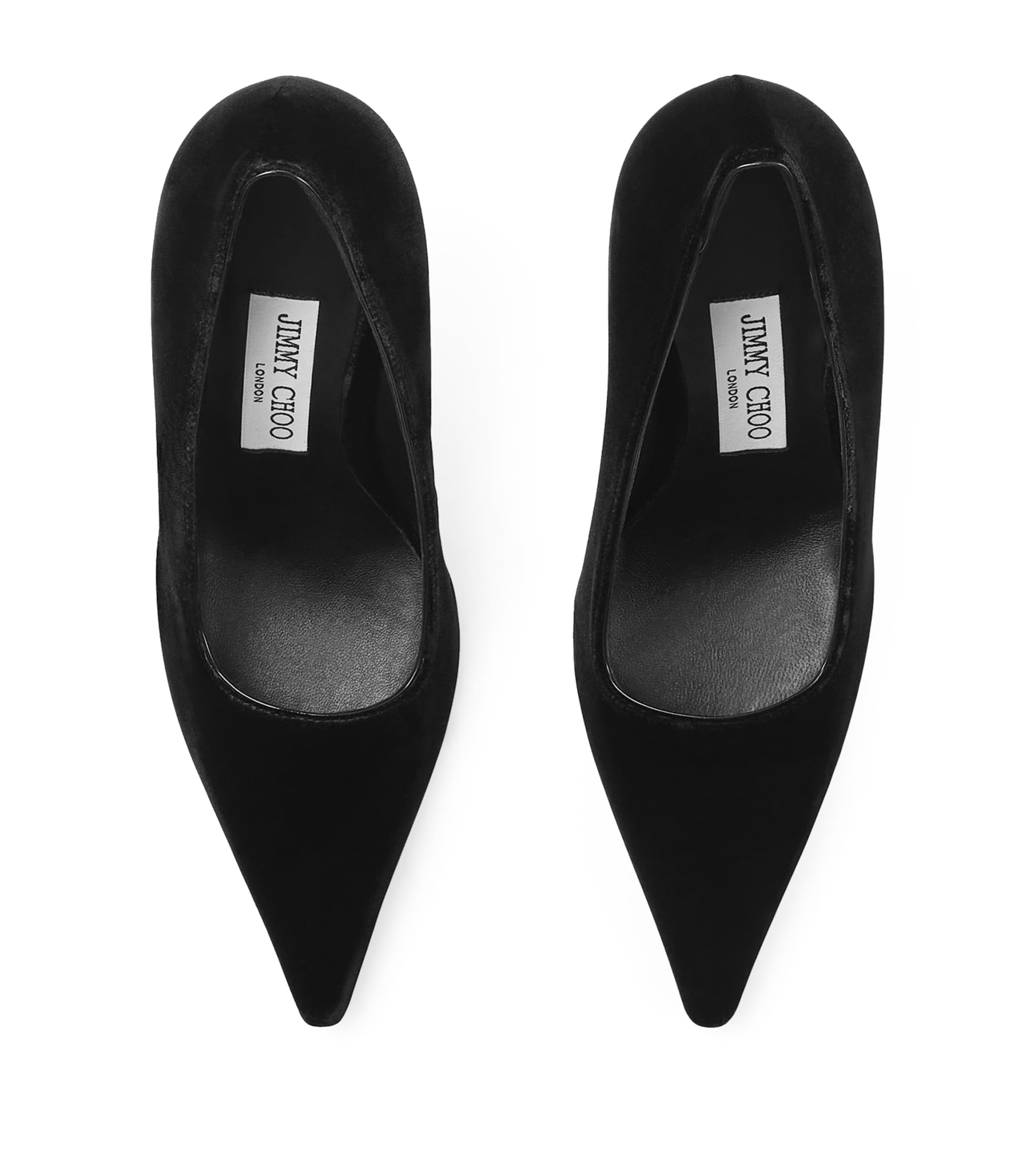 Jimmy Choo Black Ixia 95 Velvet Pumps | Harrods US