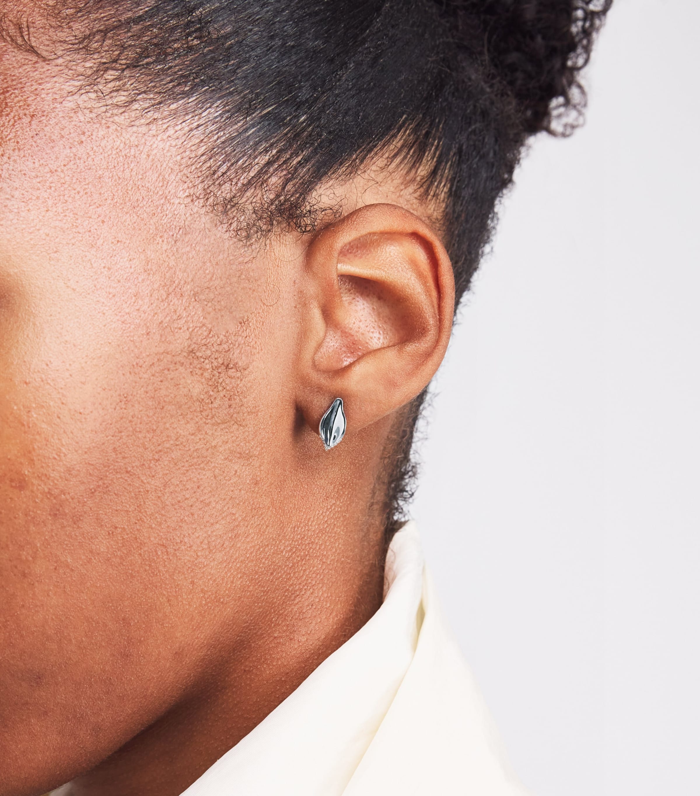 White Gold and Diamond Secret Garden Gloria Stud Earrings WHITE GOLD Image 2