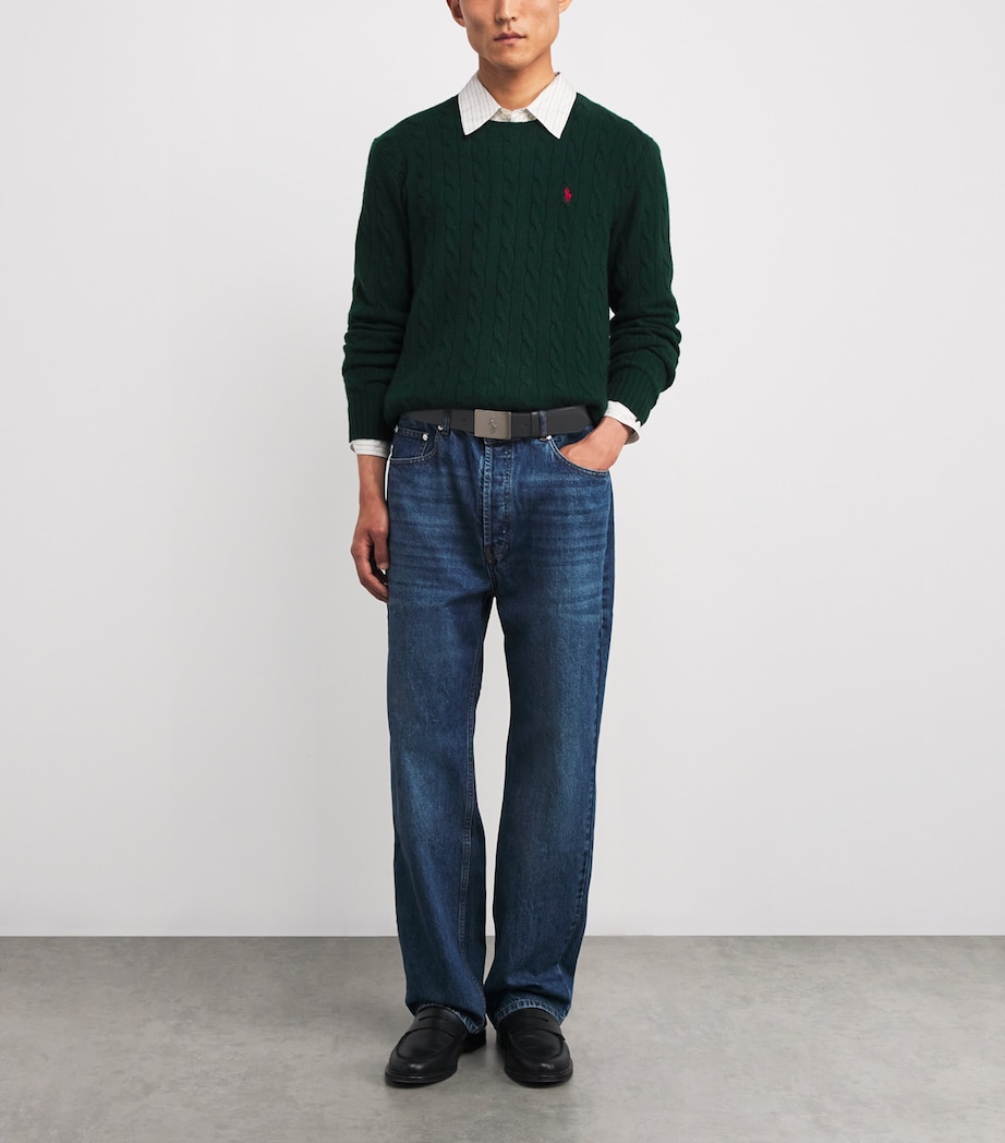 Leather Polo Pony Belt BLACK Image 4