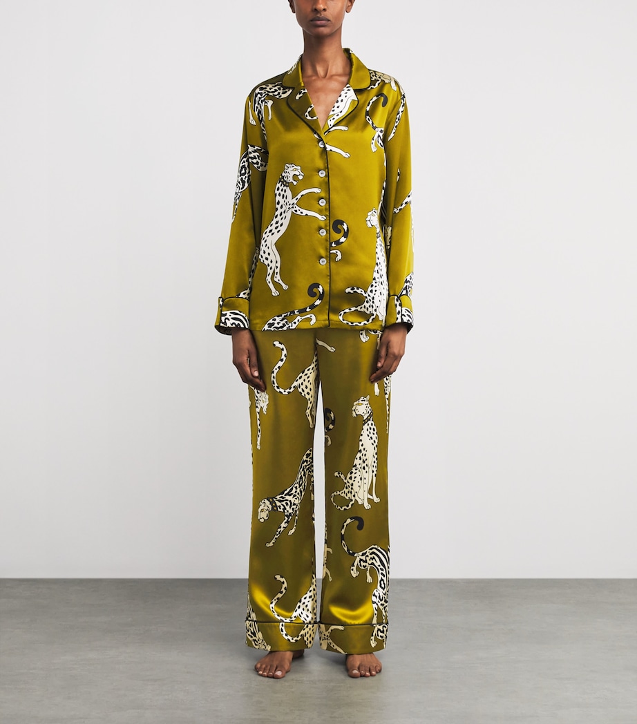 Silk Cheetah Lila Pyjama Set CHANSON Image 2