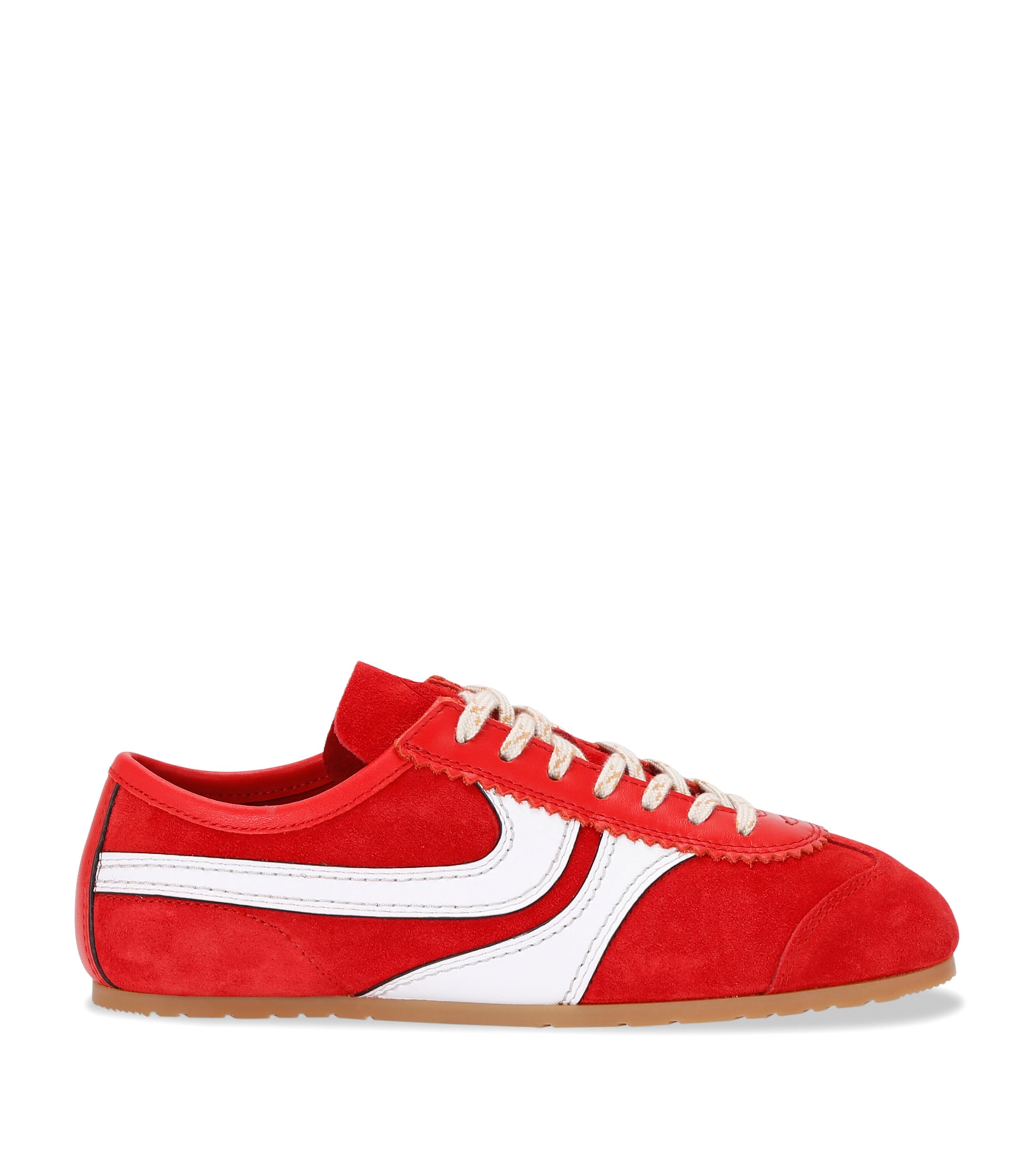 DRIES VAN NOTEN Red Suede Dustin Sneakers | Harrods UK