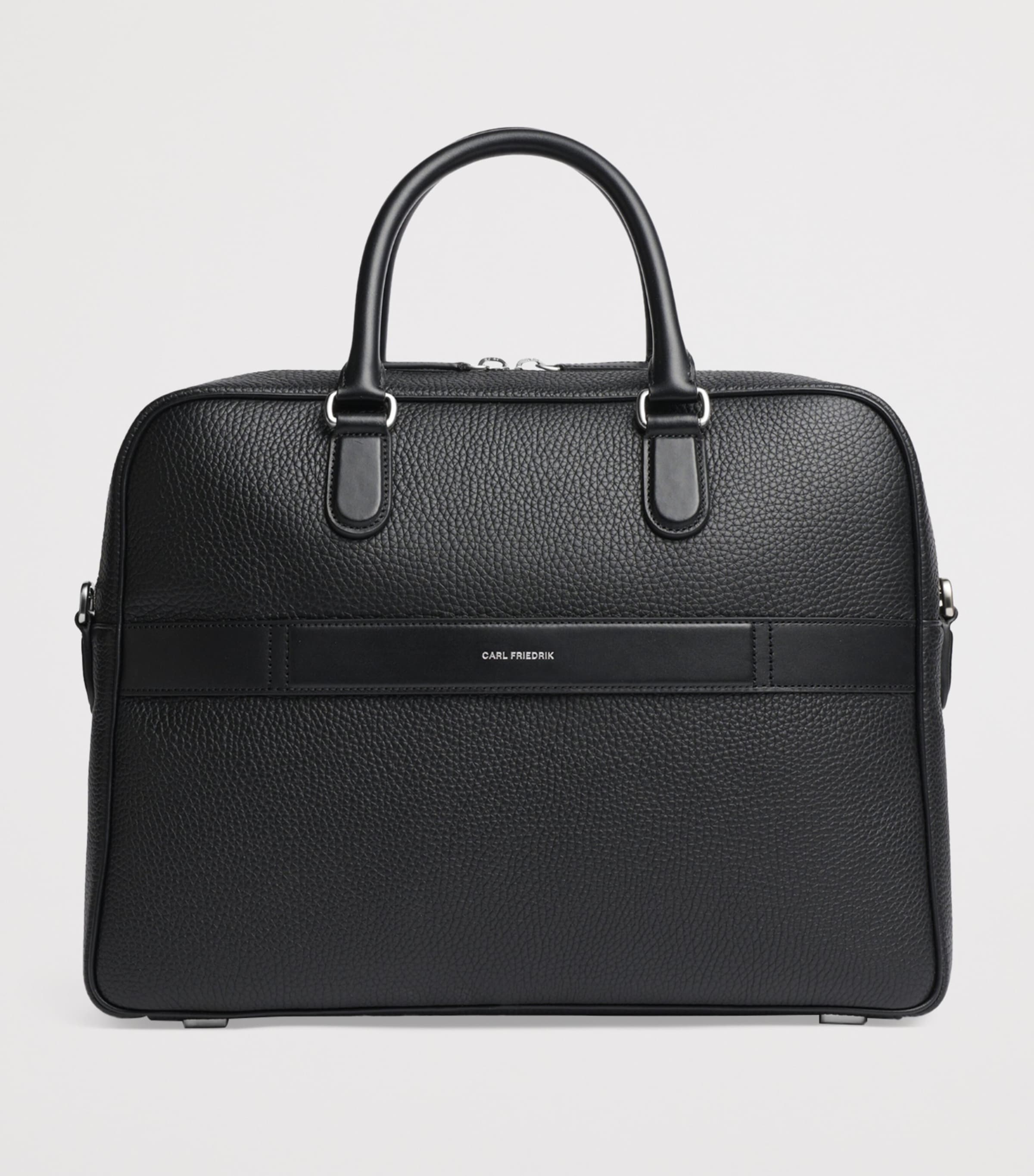 Leather Dunloe Briefcase BLACK Image 5