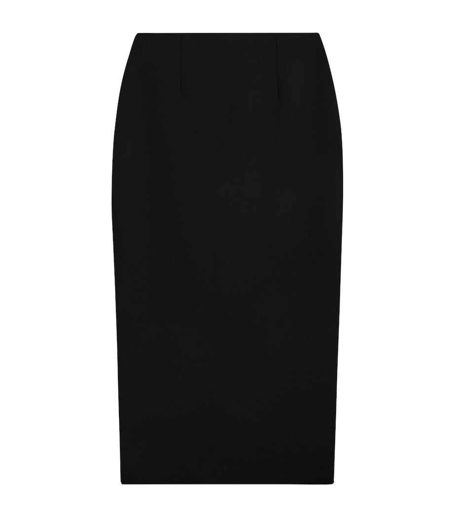 Schiaparelli Womens Virgin Wool-Blend Bijoux Pencil Skirt Black Image 1