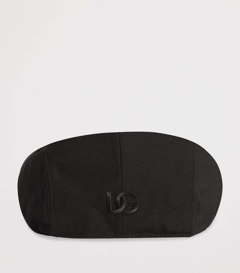 Dolce&Gabbana Virgin Wool Flat Cap Black Image 2