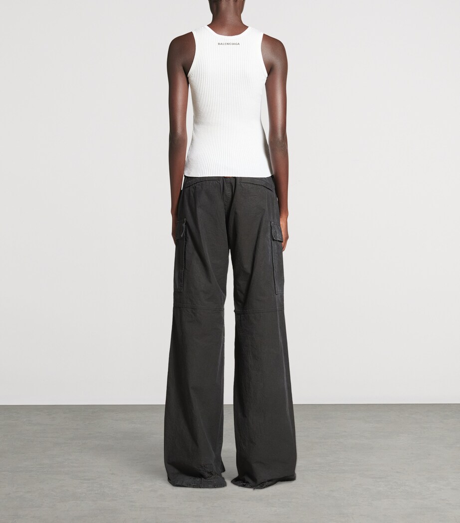 Balenciaga Womens Wool-Blend Tank Top Image 4