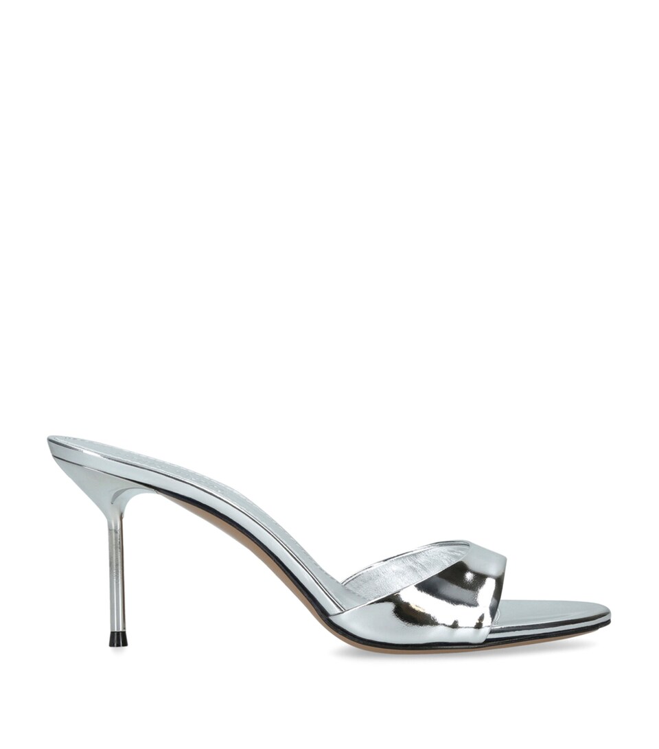 Paris Texas Patent Leather Lidia Mules 70 Silver