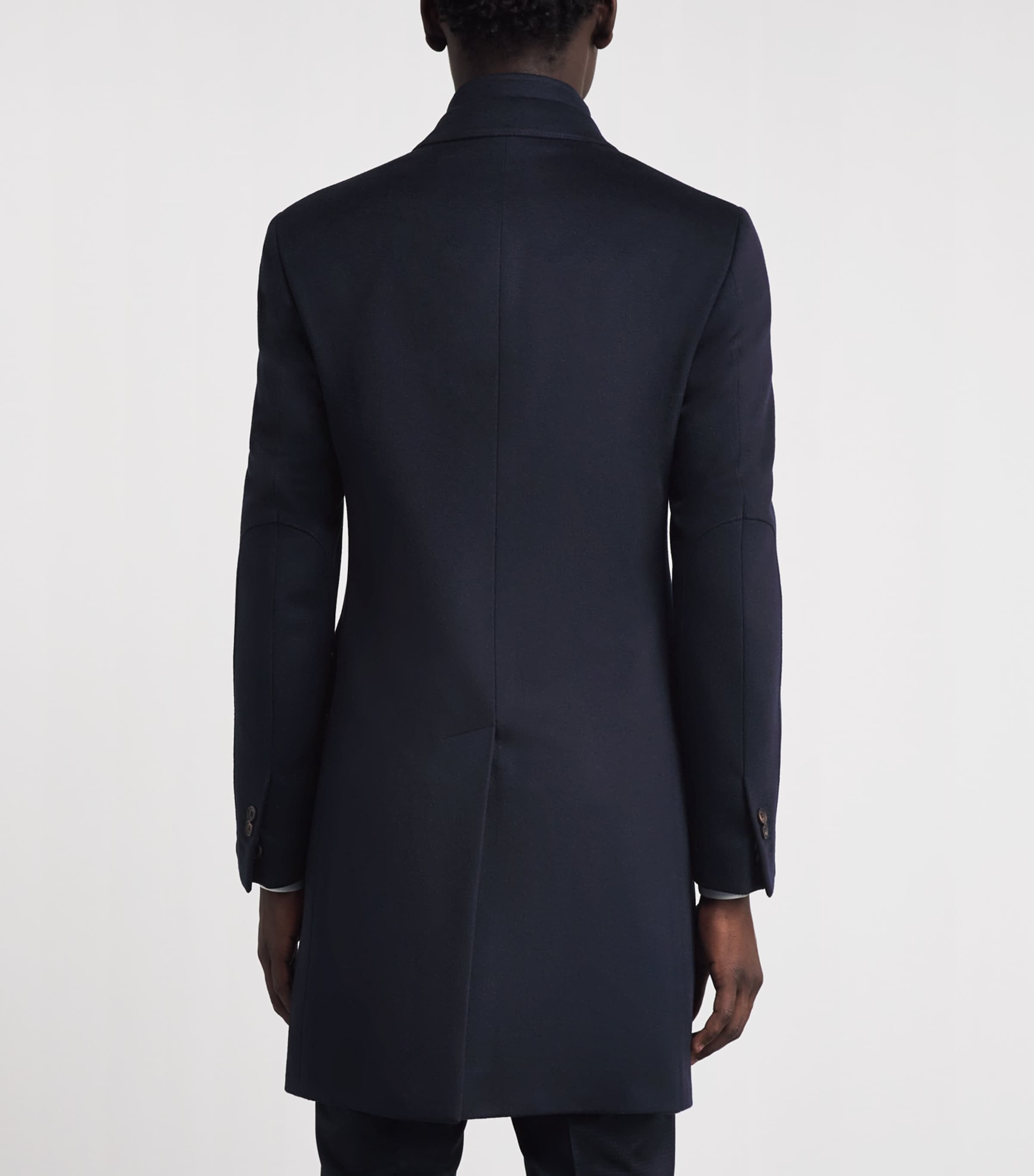 Virgin Wool Overcoat NAVY-002 Image 5