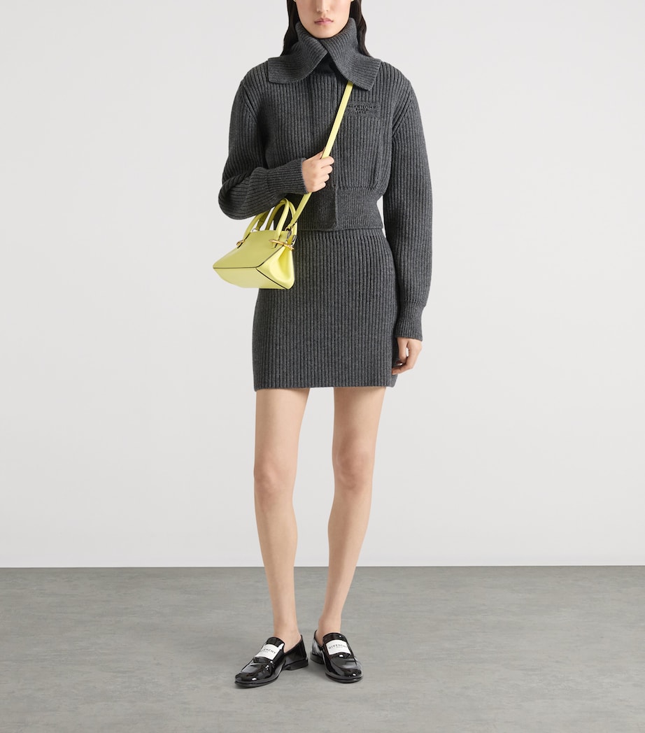 Wool-Alpaca Mini Skirt SLATE BLEND Image 2