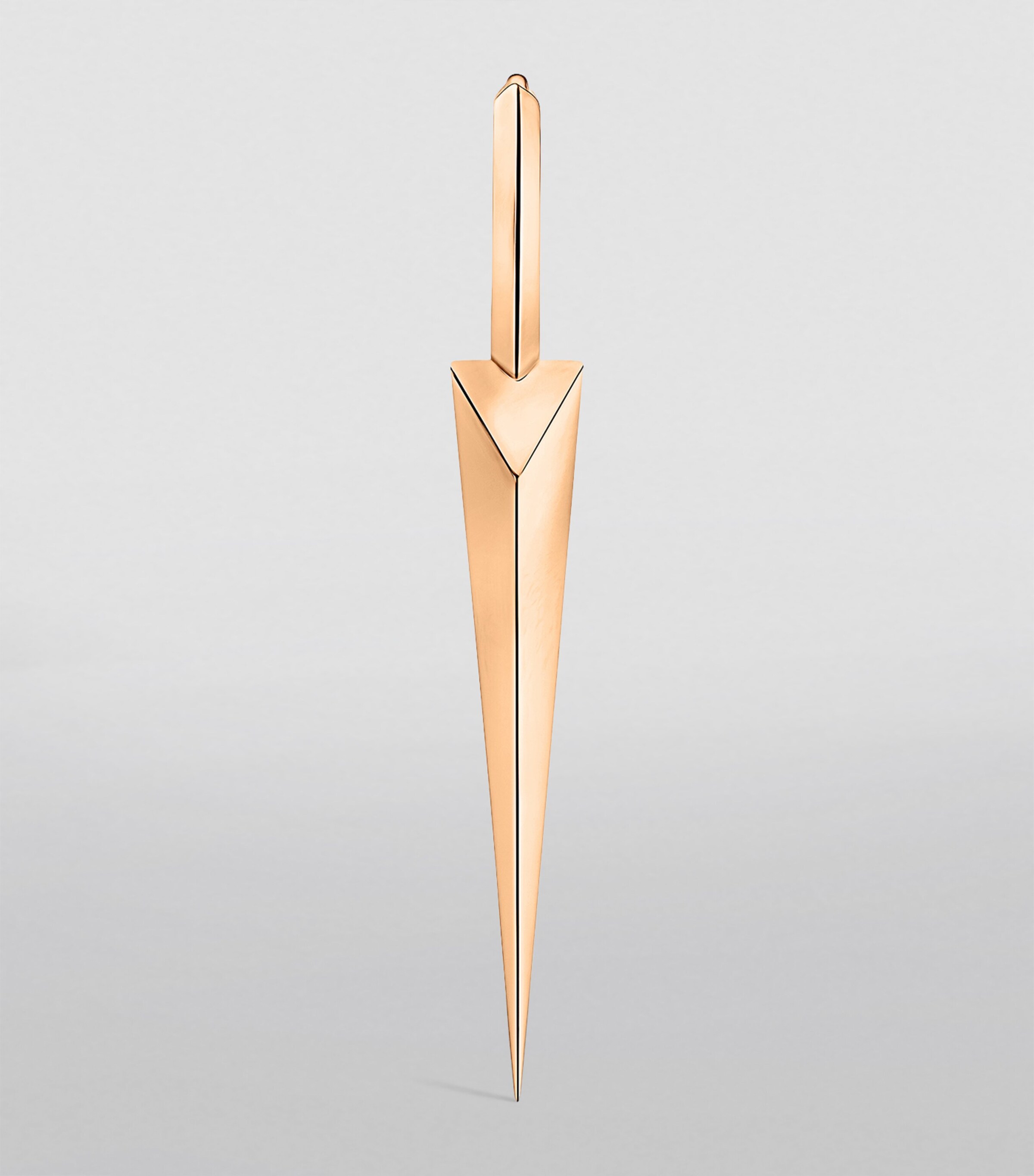 Rose Gold Faceted Grand Spike Hoop Earring (8mm) ROSE GOLD Image 2