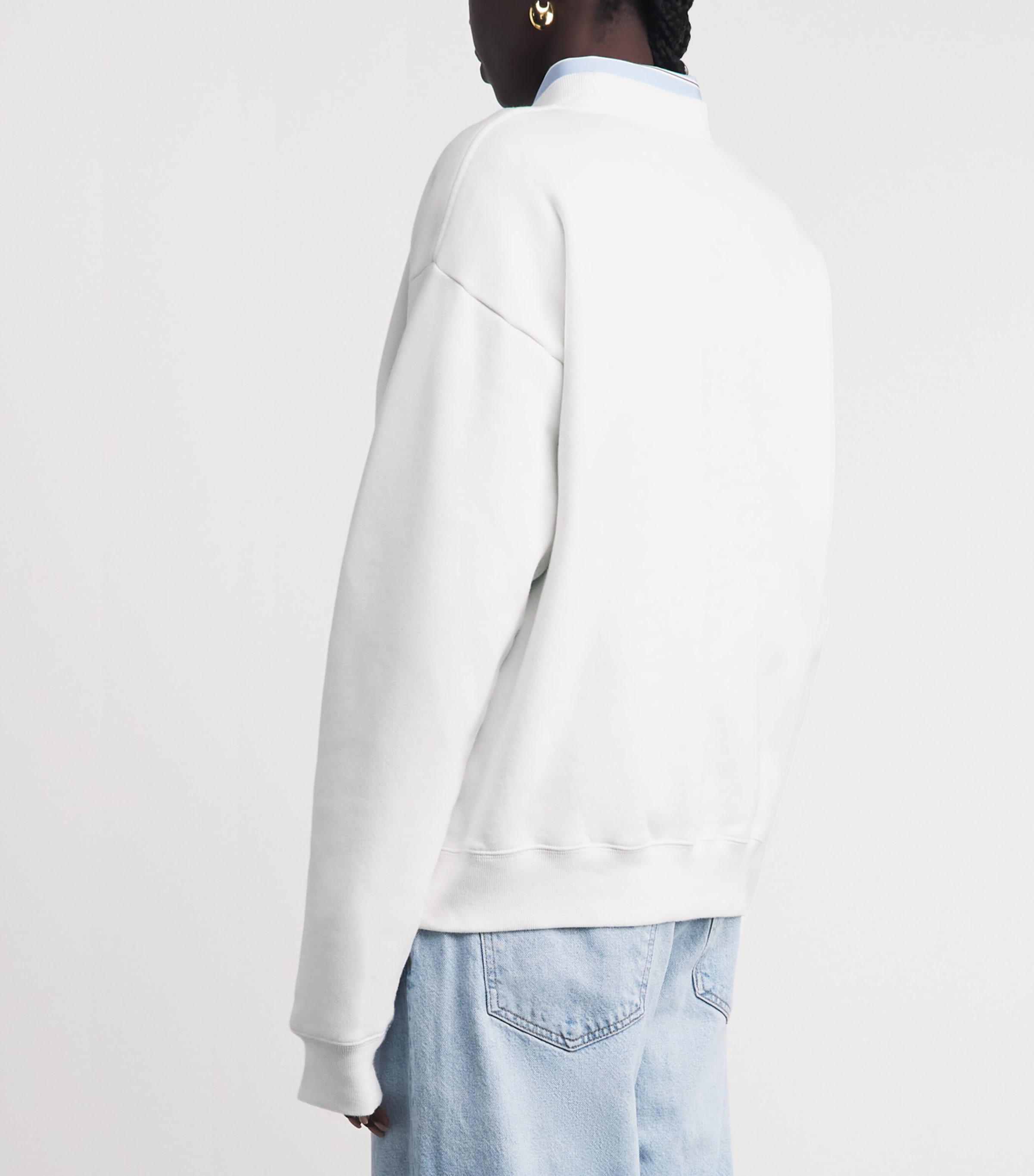 Sporty & Rich Womens Cotton J’adore Sweatshirt White Kelly Image 5