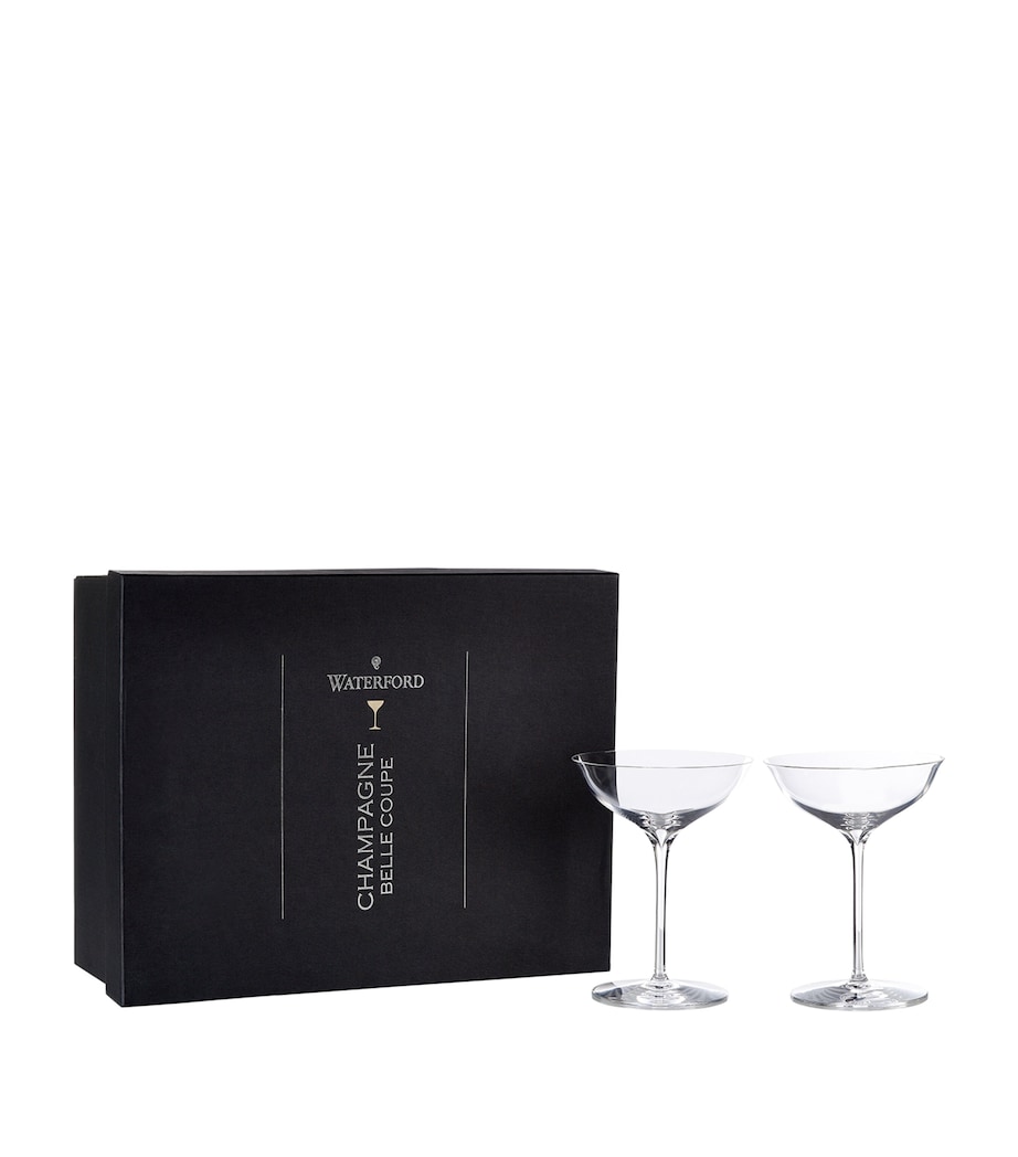 Set of 2 Elegance Champagne Belle Coupes CLEAR Image 4