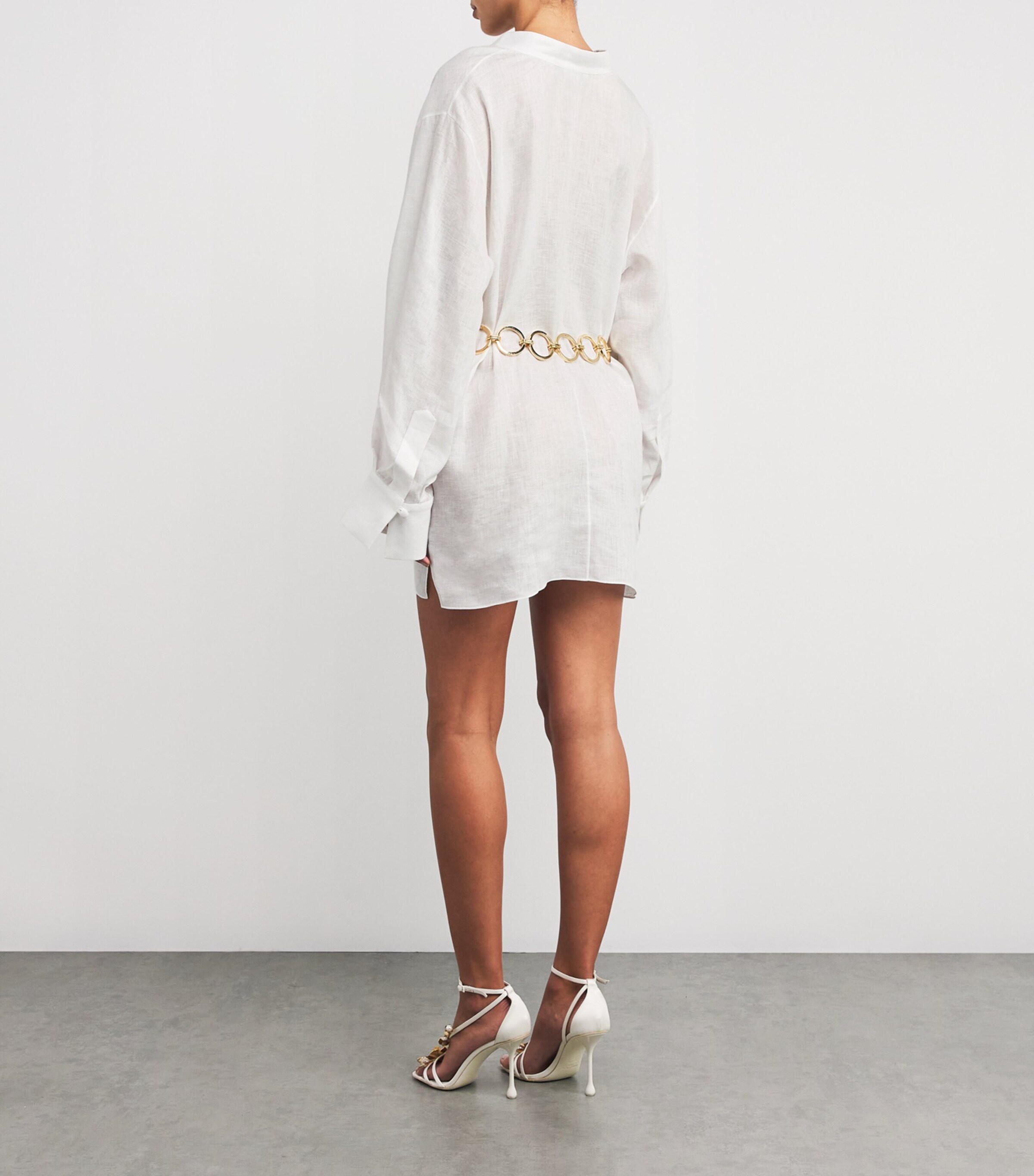 Taller Marmo Linen Bahamas Tunic Mini Dress - White
