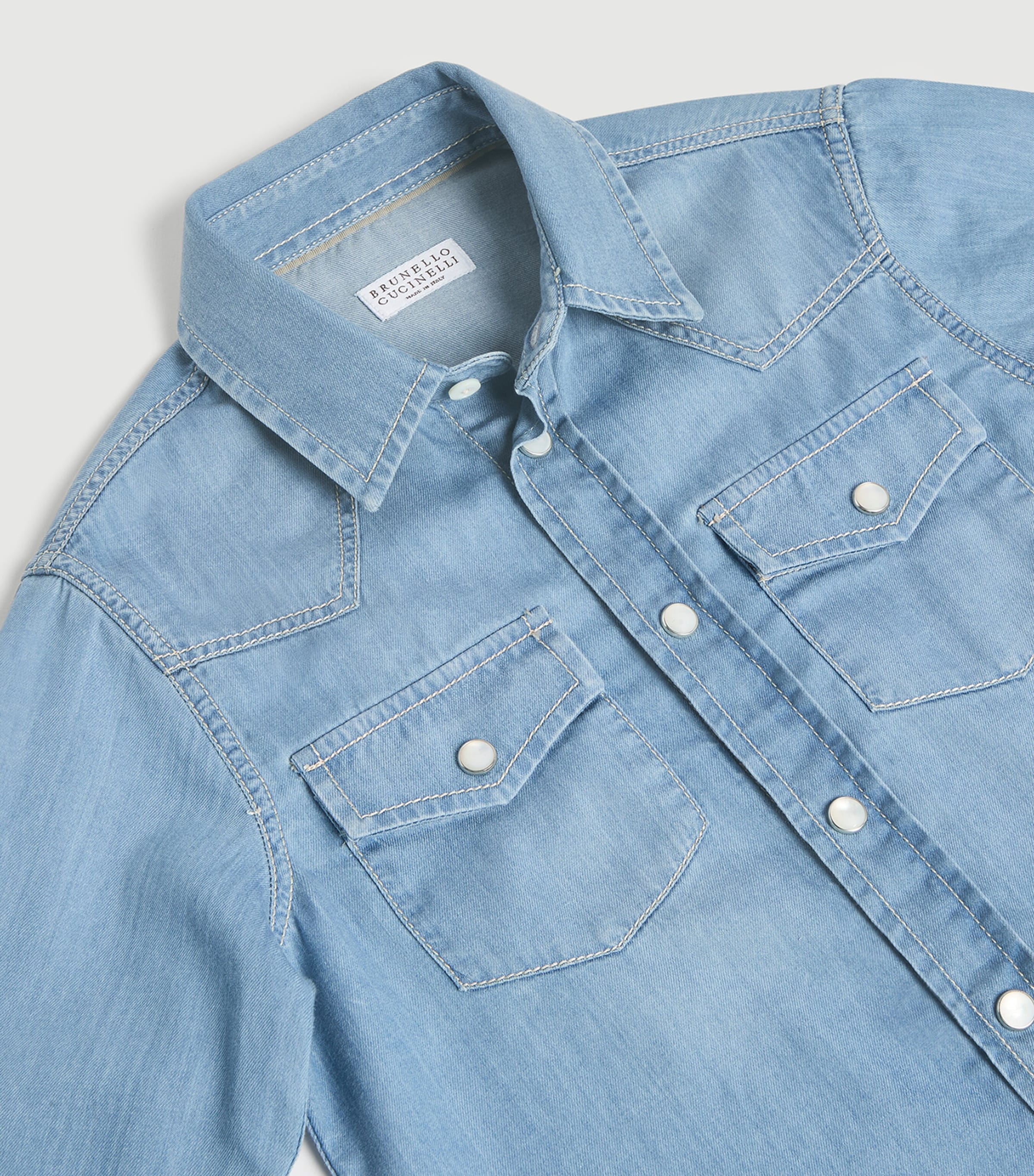 Brunello Cucinelli Kids Denim Shirt (6 Years) — foto 4