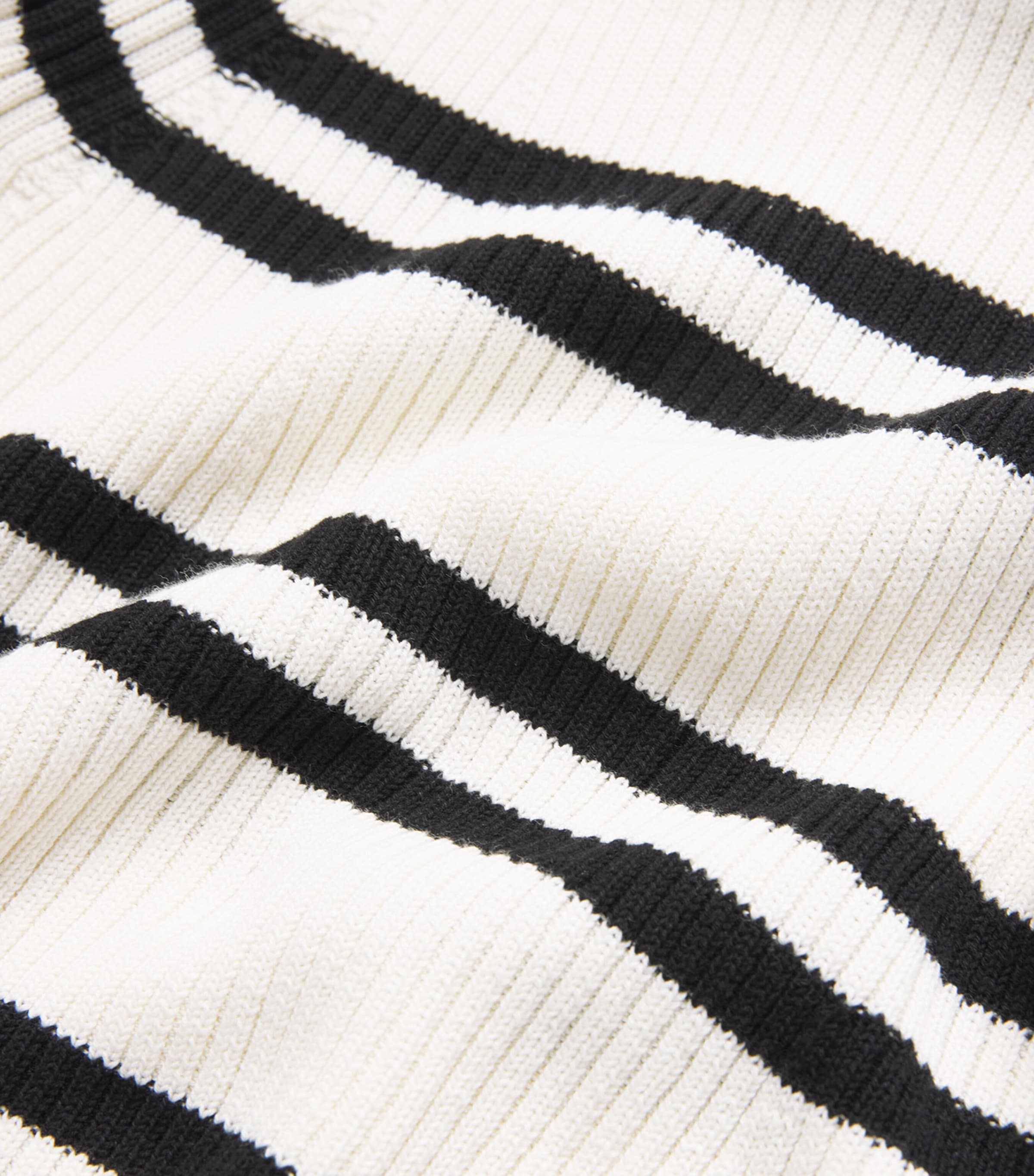 Stripe Short-Sleeve Sweater WHITE Image 5