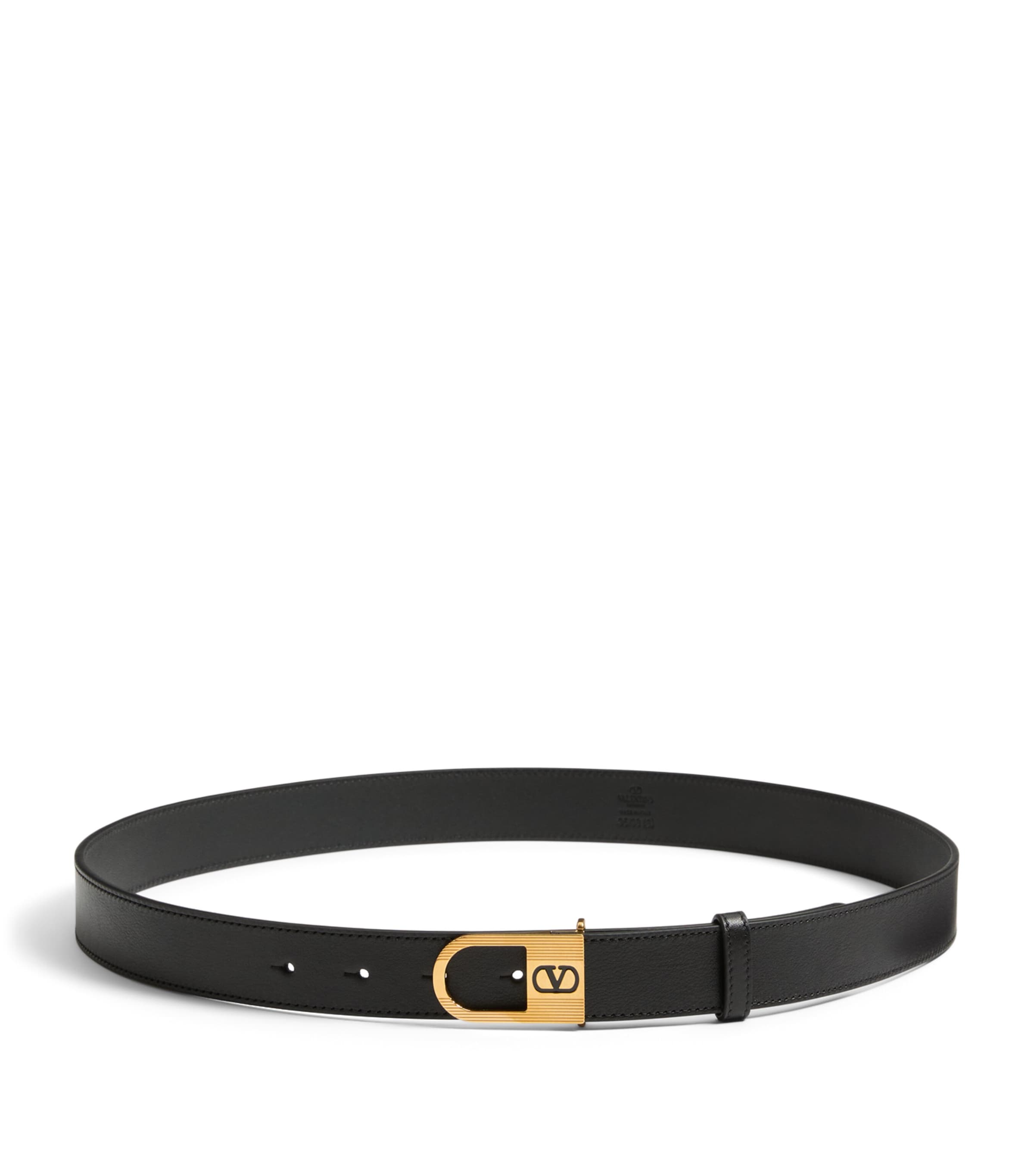 Leather VLogo Signature Belt 0NO Image 1