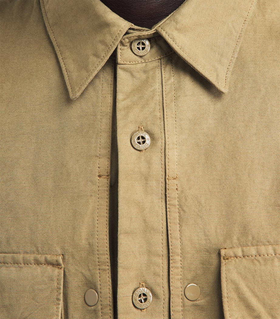 Stone Island Mens Canvas Ghost Overshirt Image 3