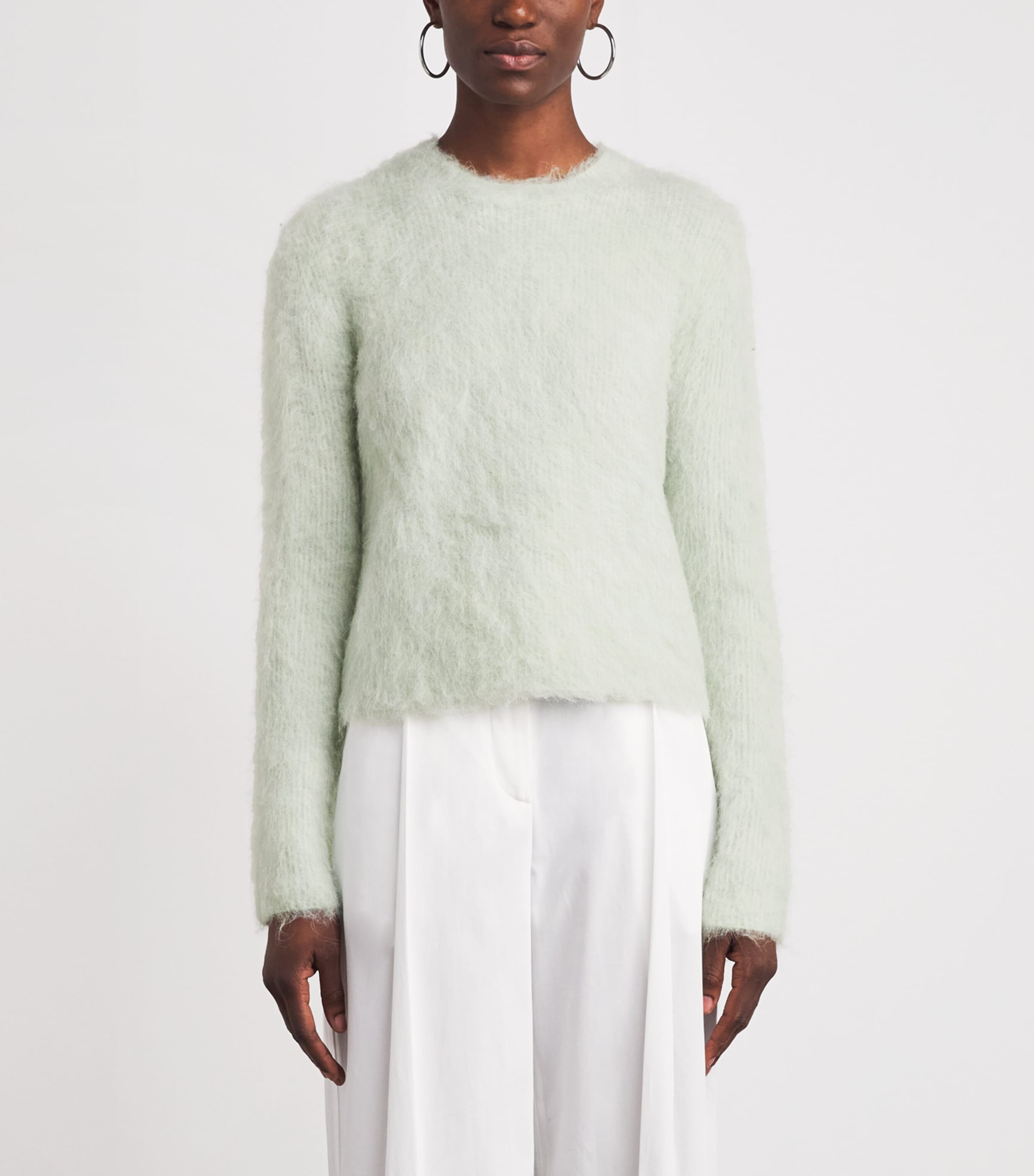 Vince Womens Brushed Sweater Frosted Jade Image 4