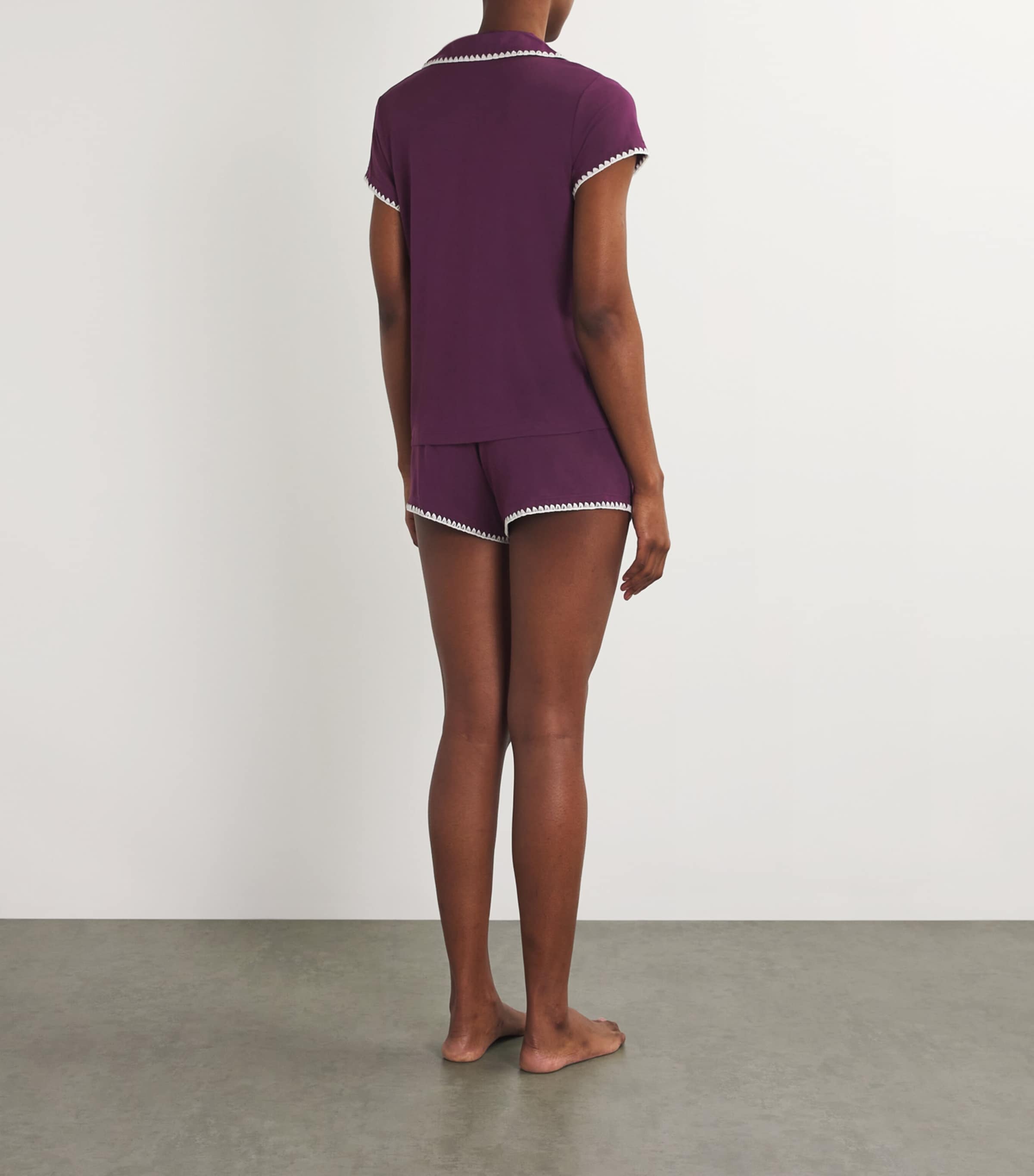Frida Short Pyjama Set PLUM/IVORY PL/IV Image 3