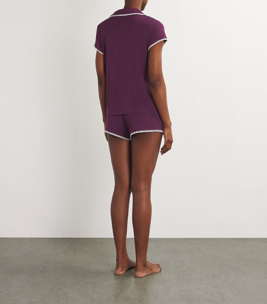 Frida Short Pyjama Set PLUM/IVORY PL/IV Image 3
