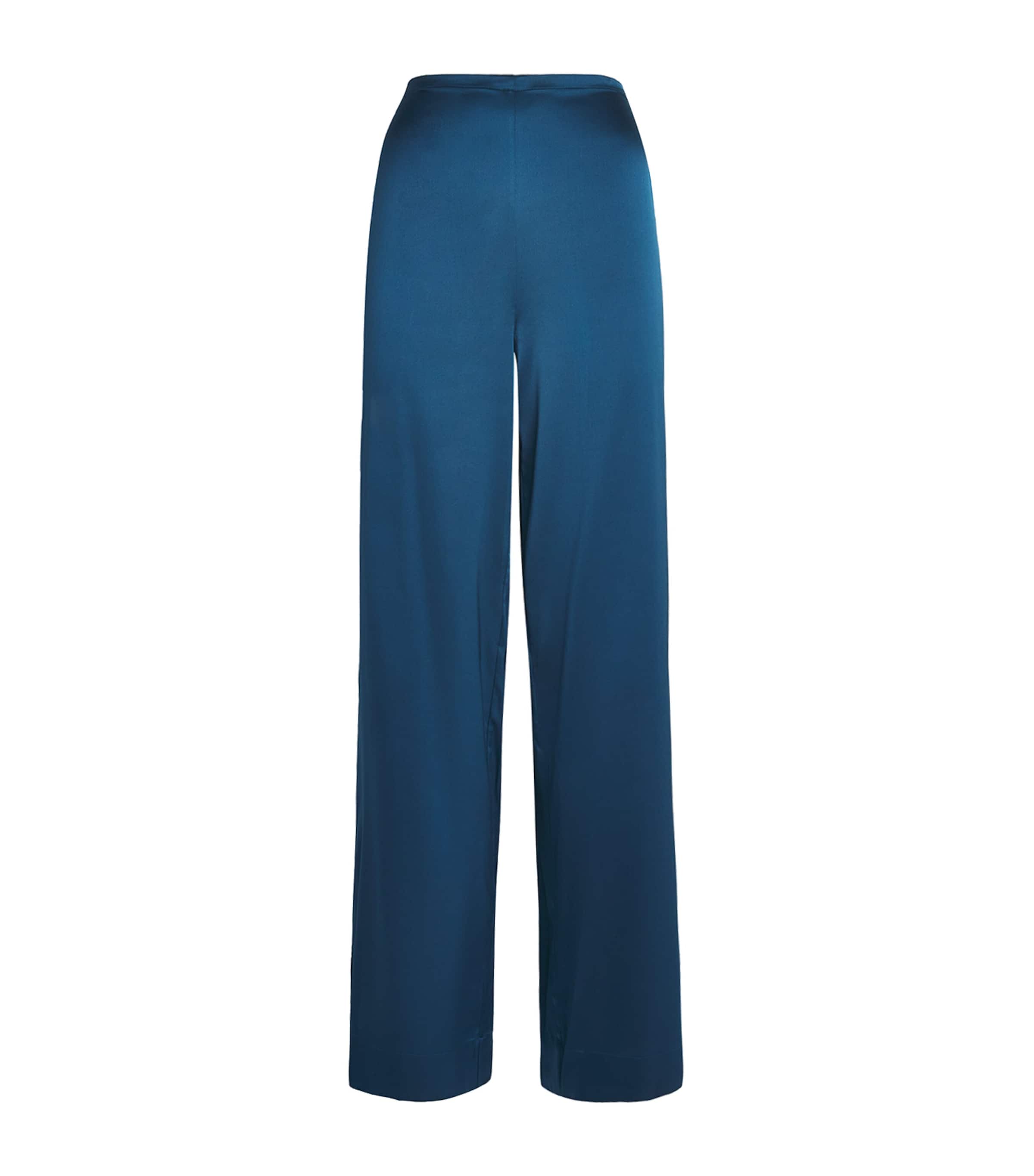 STAUD Womens Silk Stroll Trousers Harbor Hrbr Image 1