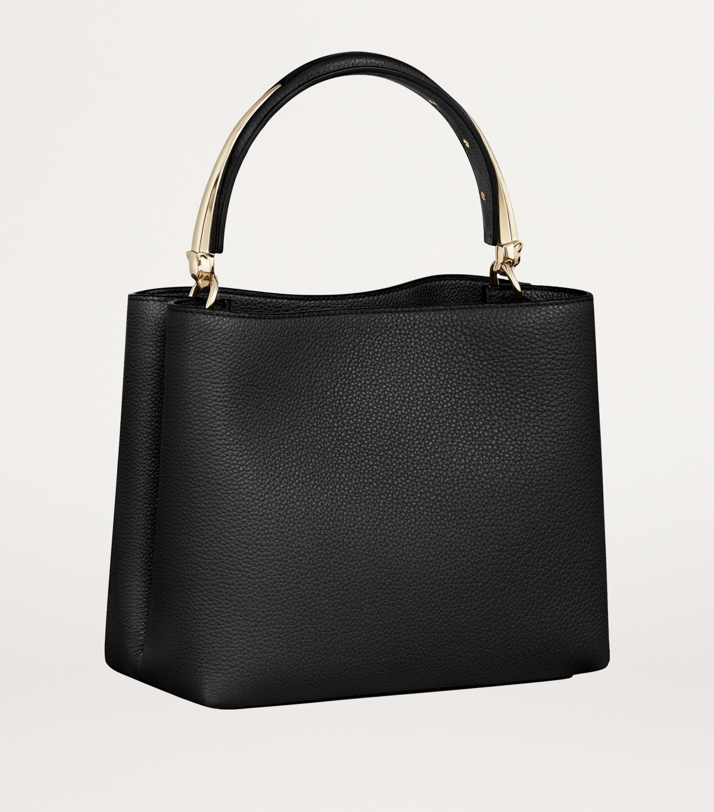 Small Calfskin Panthère de Cartier Top-Handle Bag BLACK Image 2