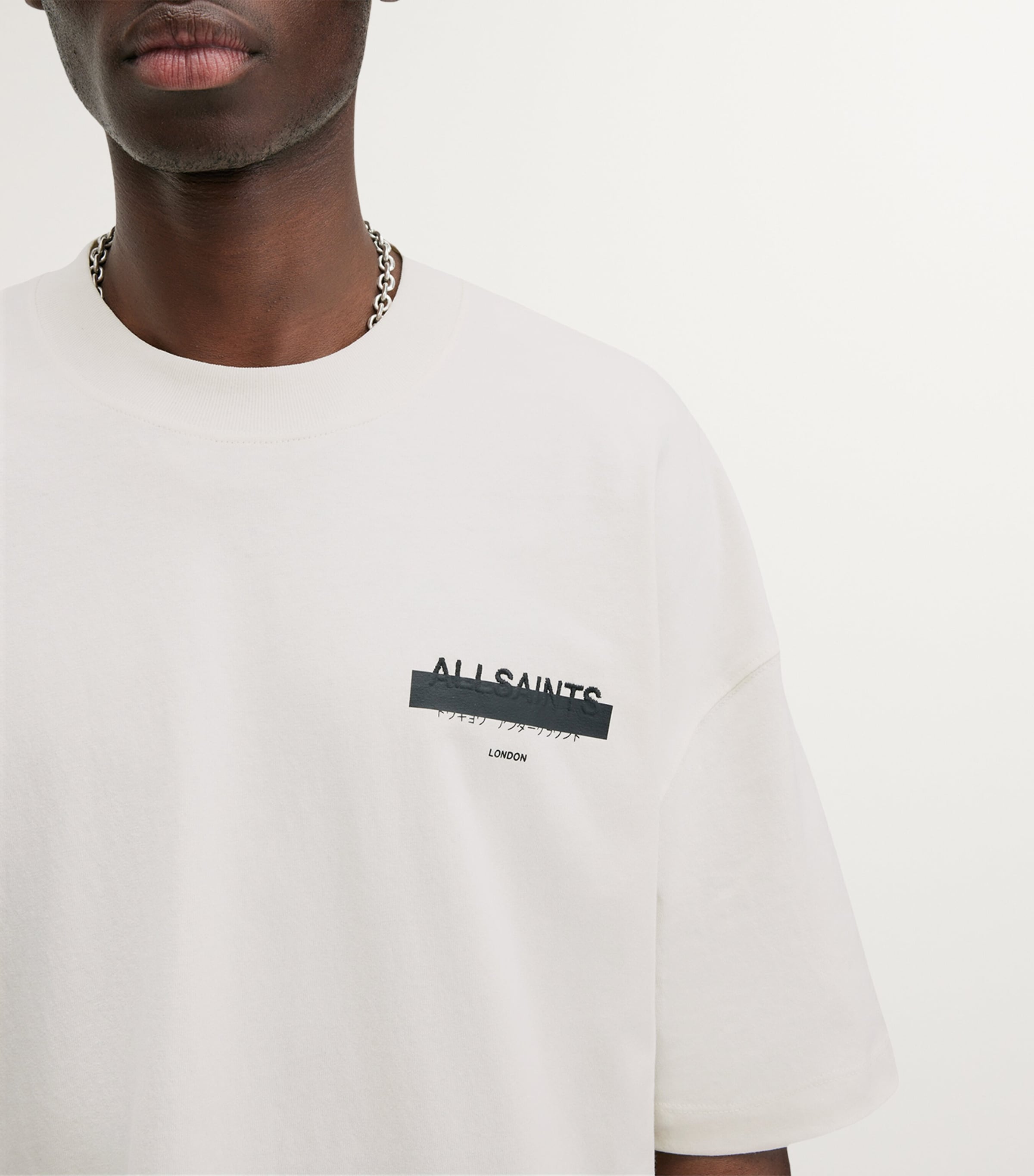 Organic Cotton Redact T-Shirt ASHEN WHITE Image 4