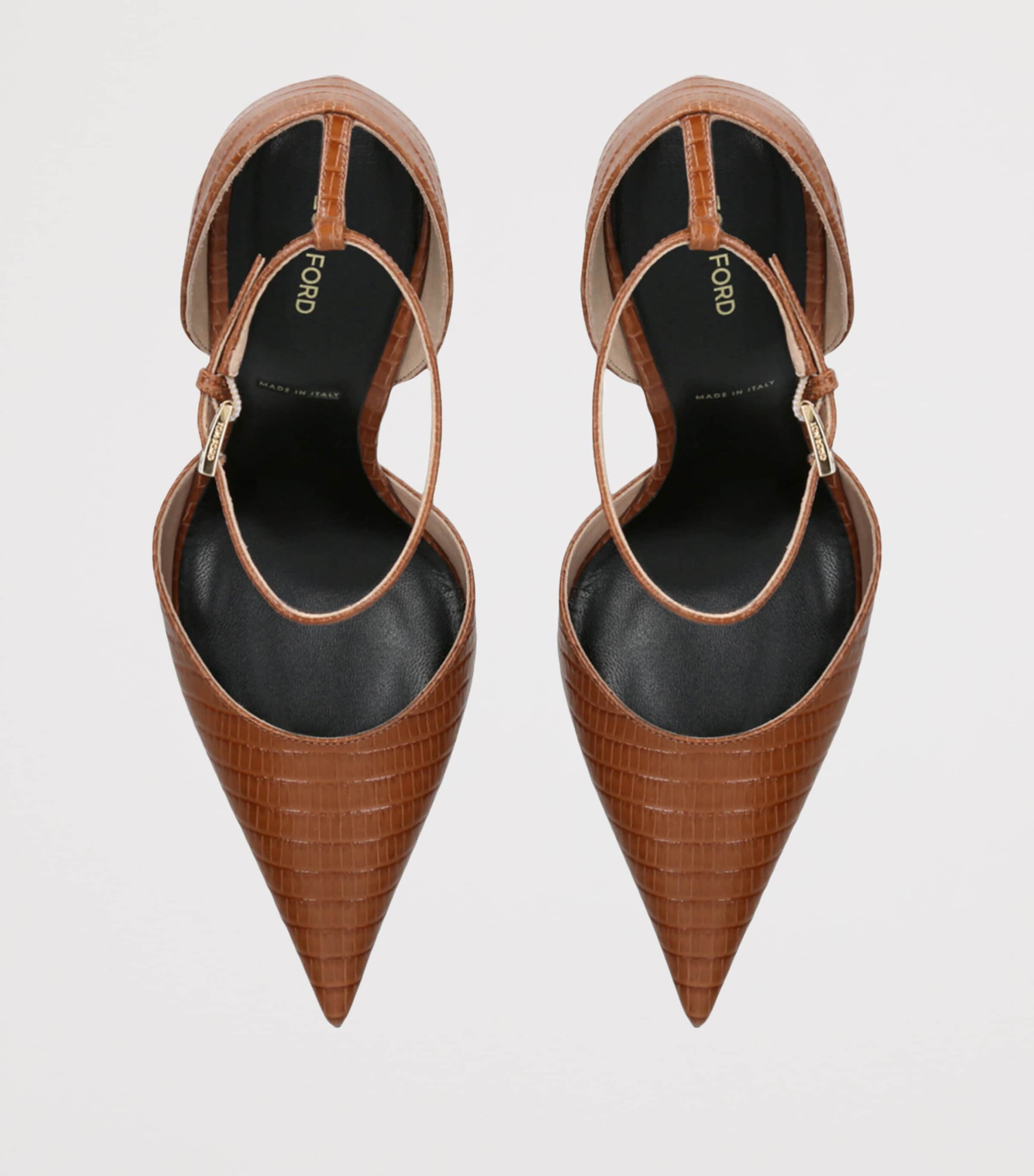 TOM FORD Womens Leather Snakeskin-Effect Vertigo Heeled Sandals 105 Tan Image 4