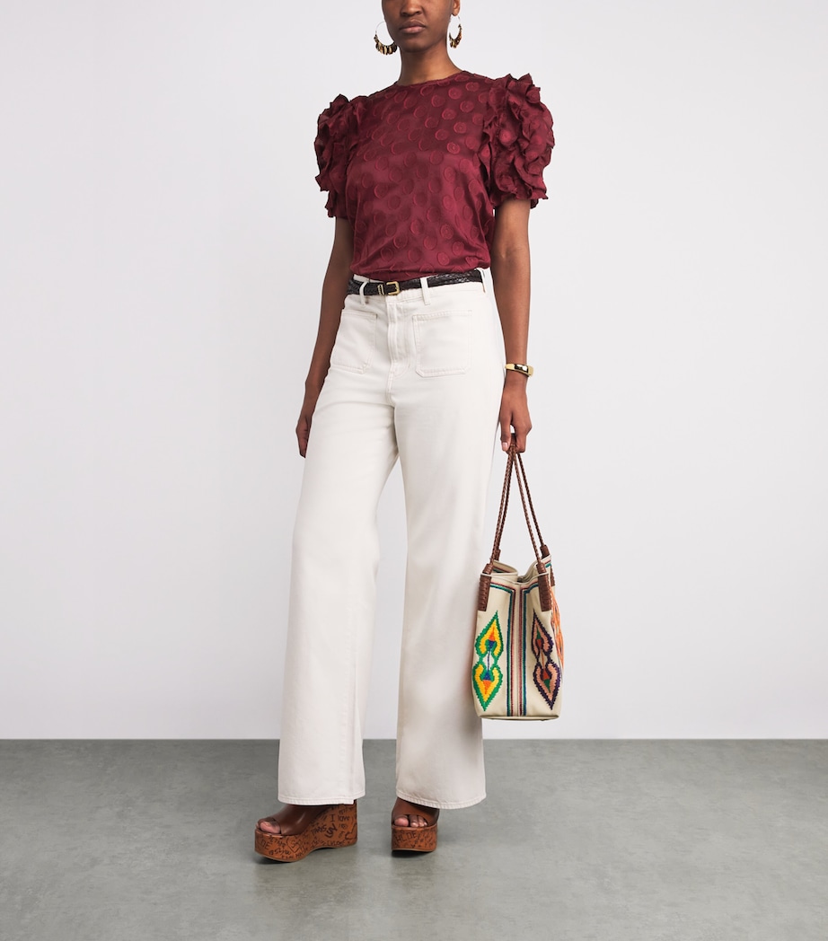 Puff-Sleeve Opal Blouse CLARET Image 2