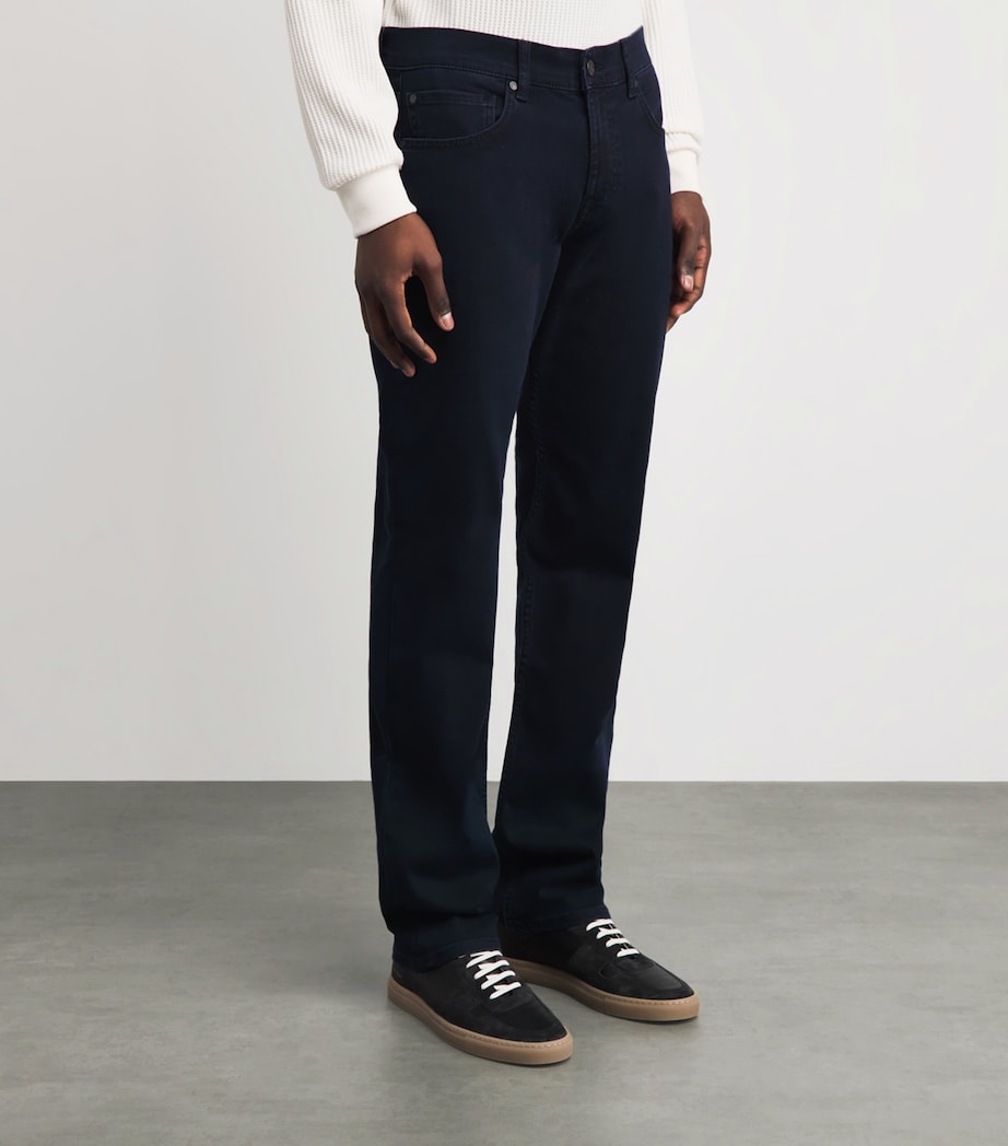 7 For All Mankind Mens Standard Straight Jeans Blue Black Image 4