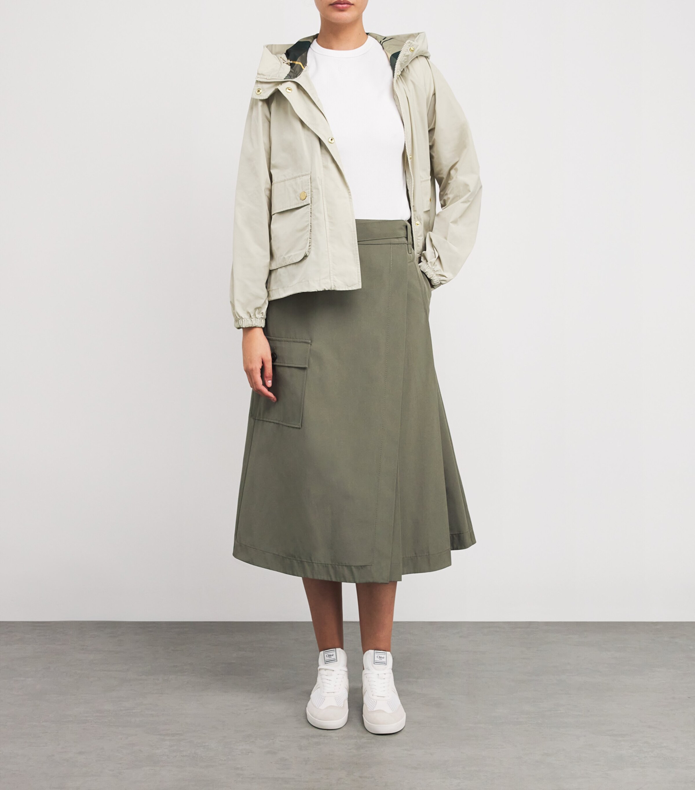 Wrap Midi Skirt KAKI Image 2