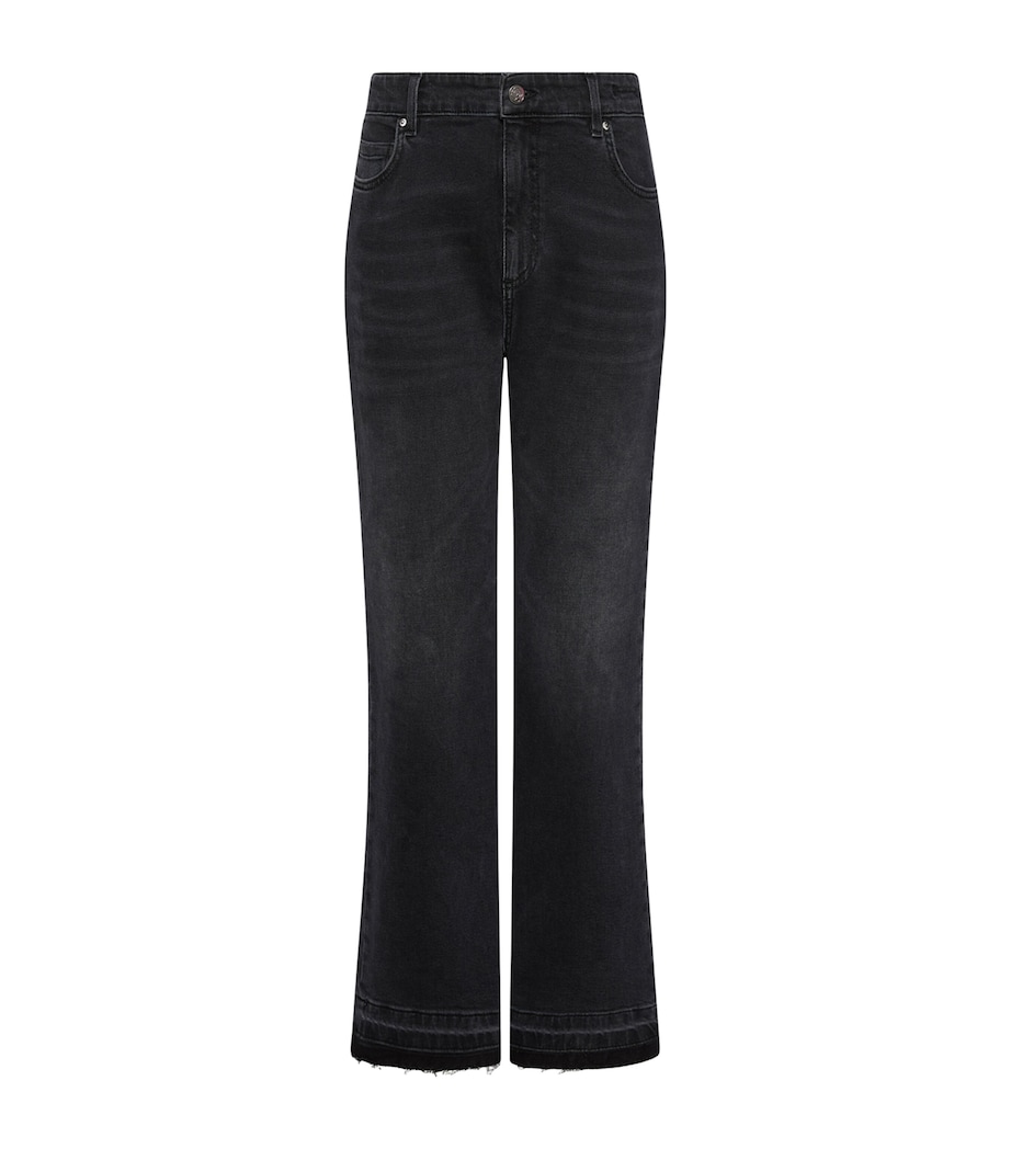 Marella Womens Mid-Rise Flared Jeans Black Image 1