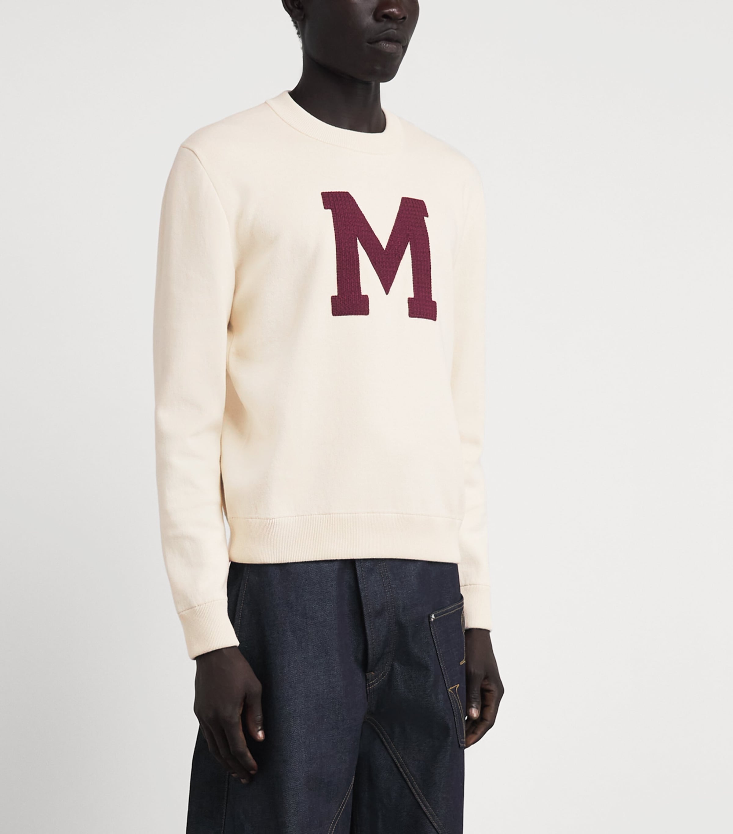 Moncler Mens Cotton-Blend Logo Sweatshirt Image 4