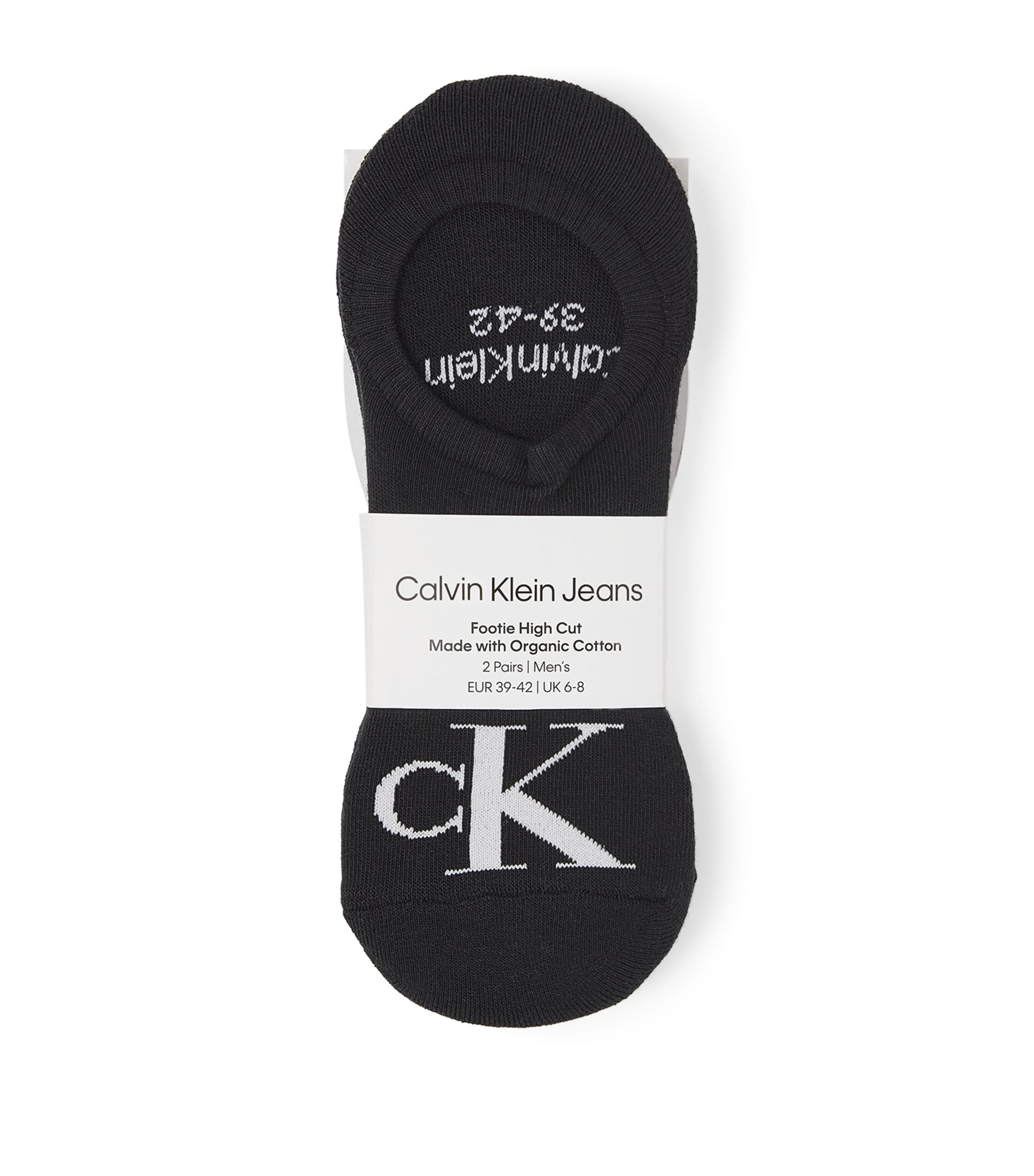 High-Cut Footie Socks (Pack of 2) 001 BLACK Image 1