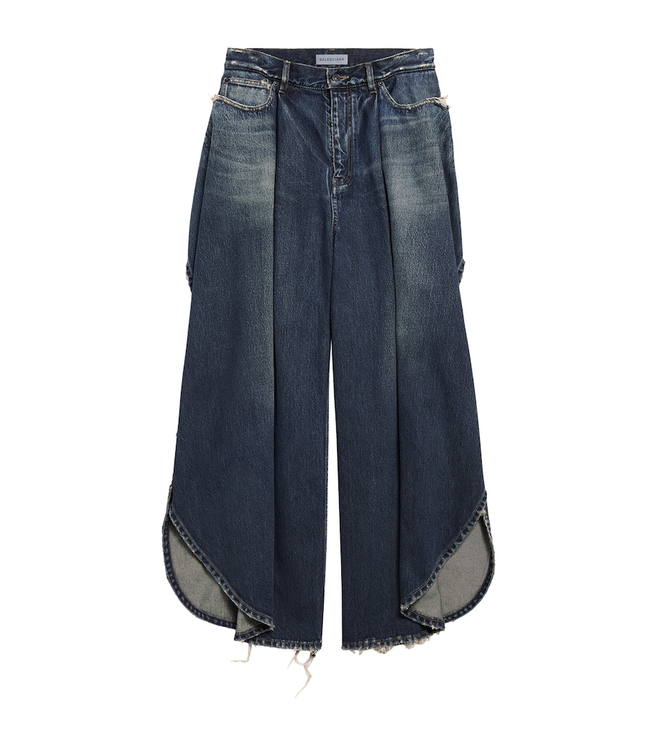 Balenciaga Womens Oversized Distressed Jeans Image 1