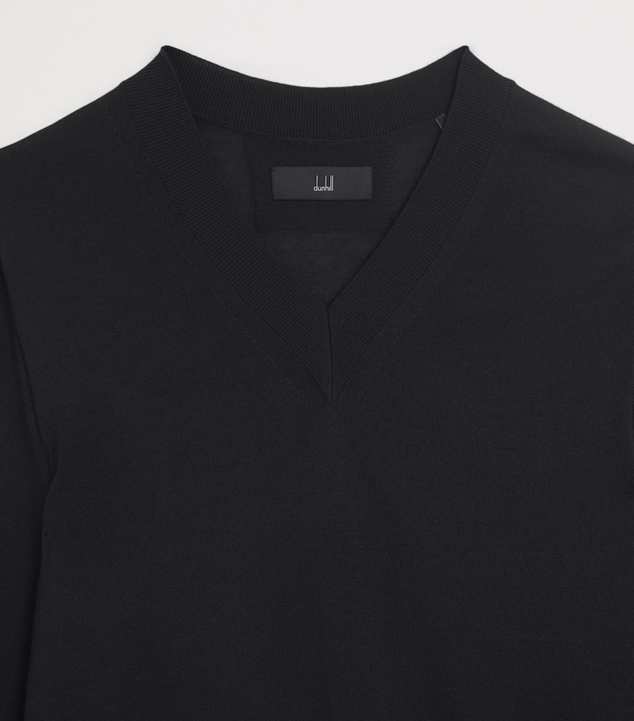 Merino V-Neck Sweater 416HOUSE NAVY Image 6