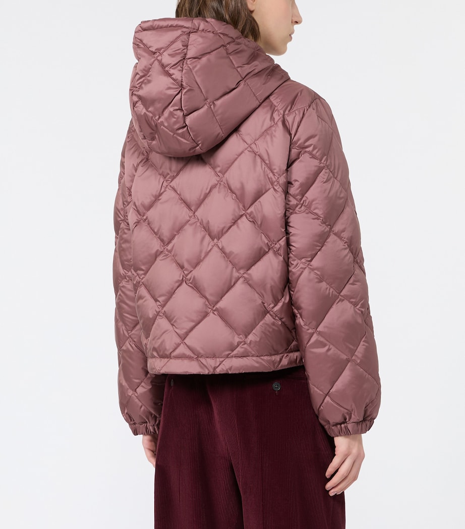 Weekend Max Mara Womens Quilted Puffer Jacket Wine Coloured Image 4