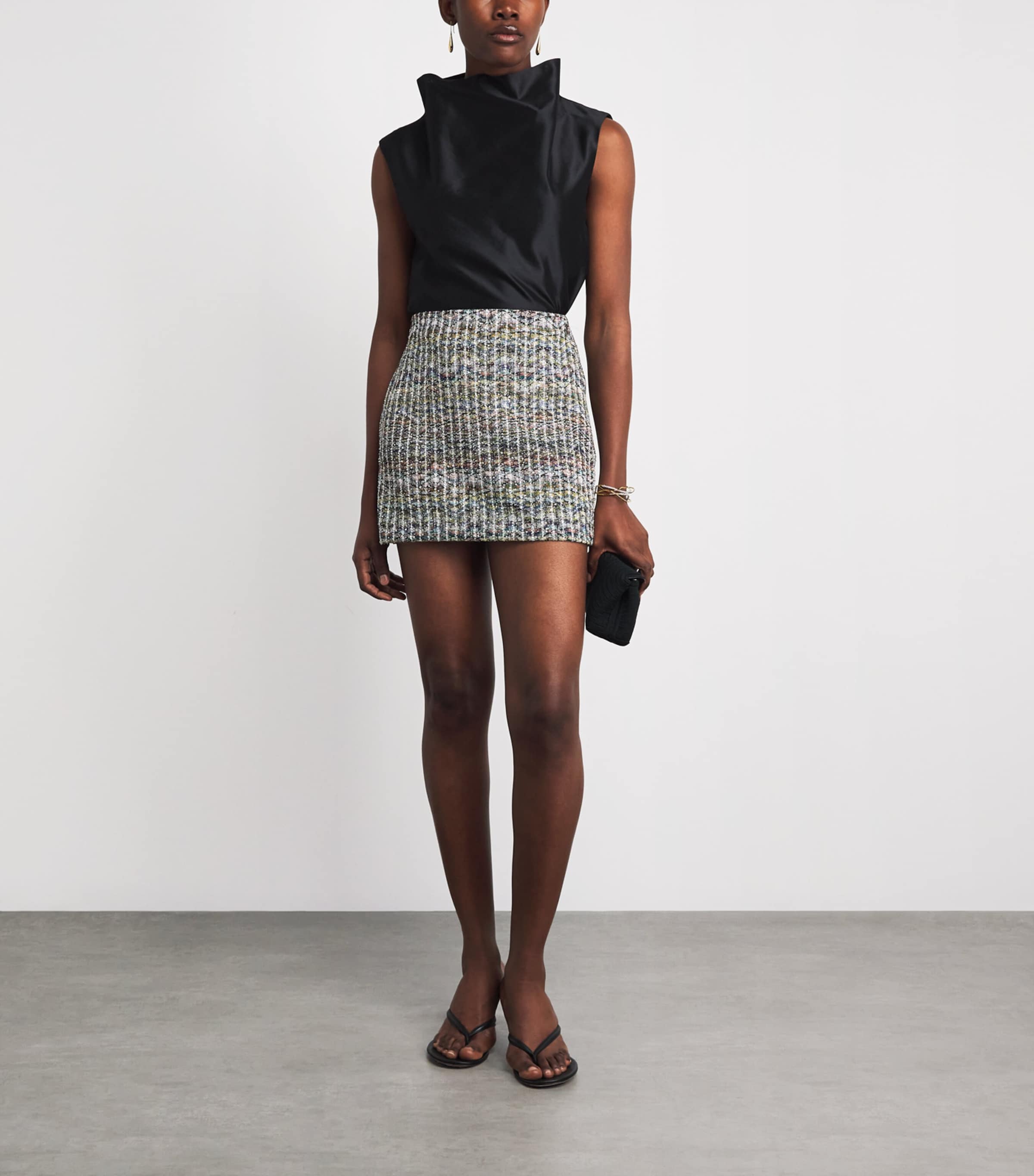 Missoni Womens Chevron Mini Skirt Smspw Light Multiclr Image 2