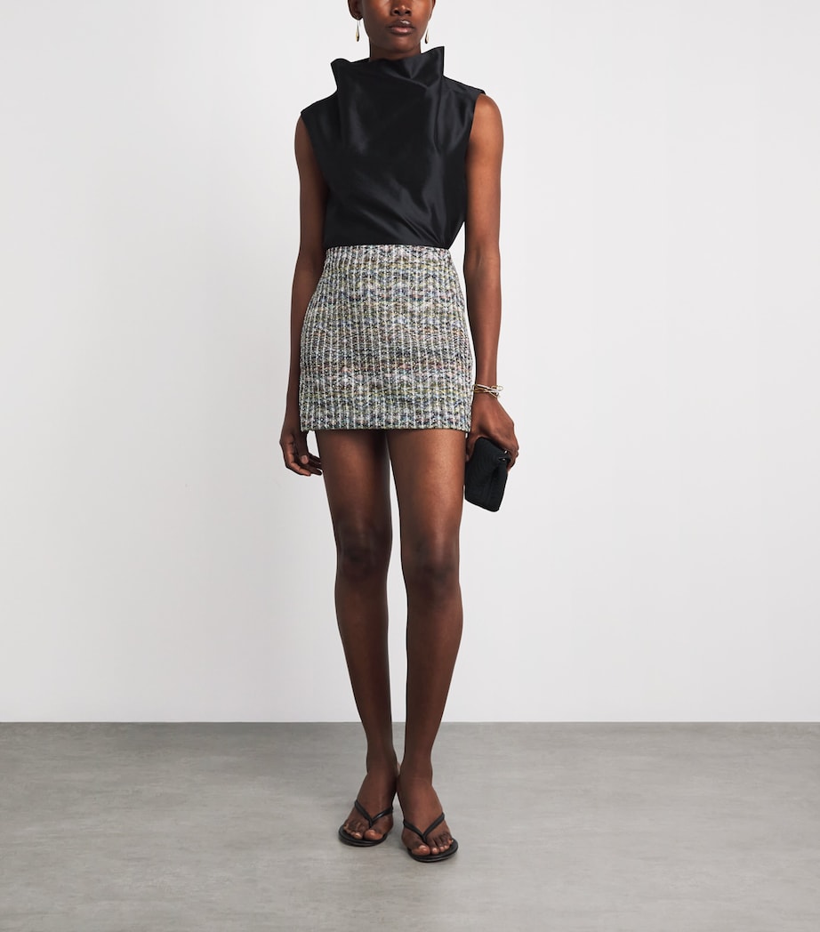 Missoni Womens Chevron Mini Skirt Smspw Light Multiclr Image 2