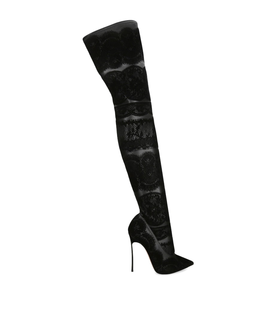 Lace Blade Over-The-Knee Boots 120 BLACK Image 1