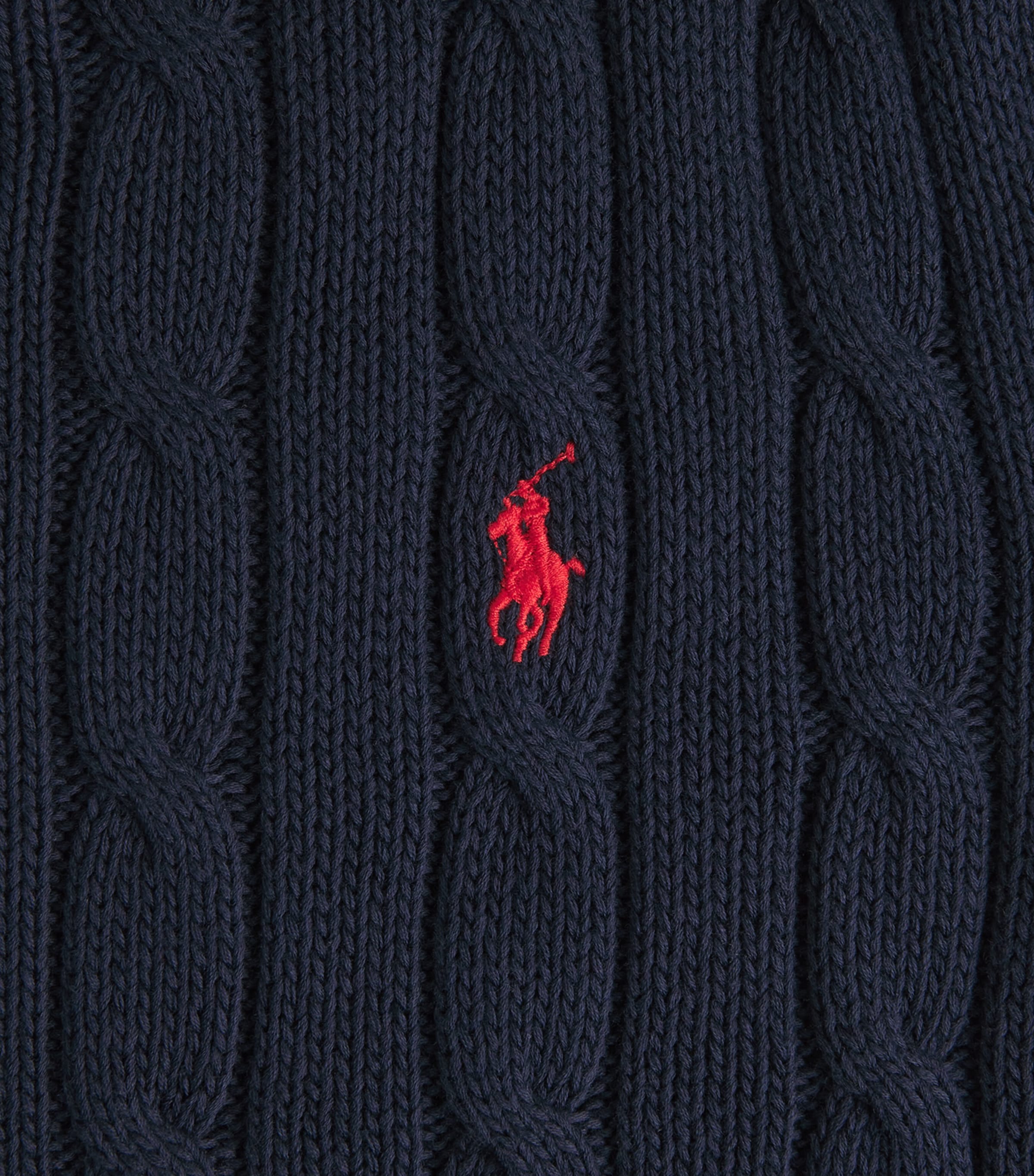 Cotton Cable-Knit Sweater HUNTER NAVY Image 8