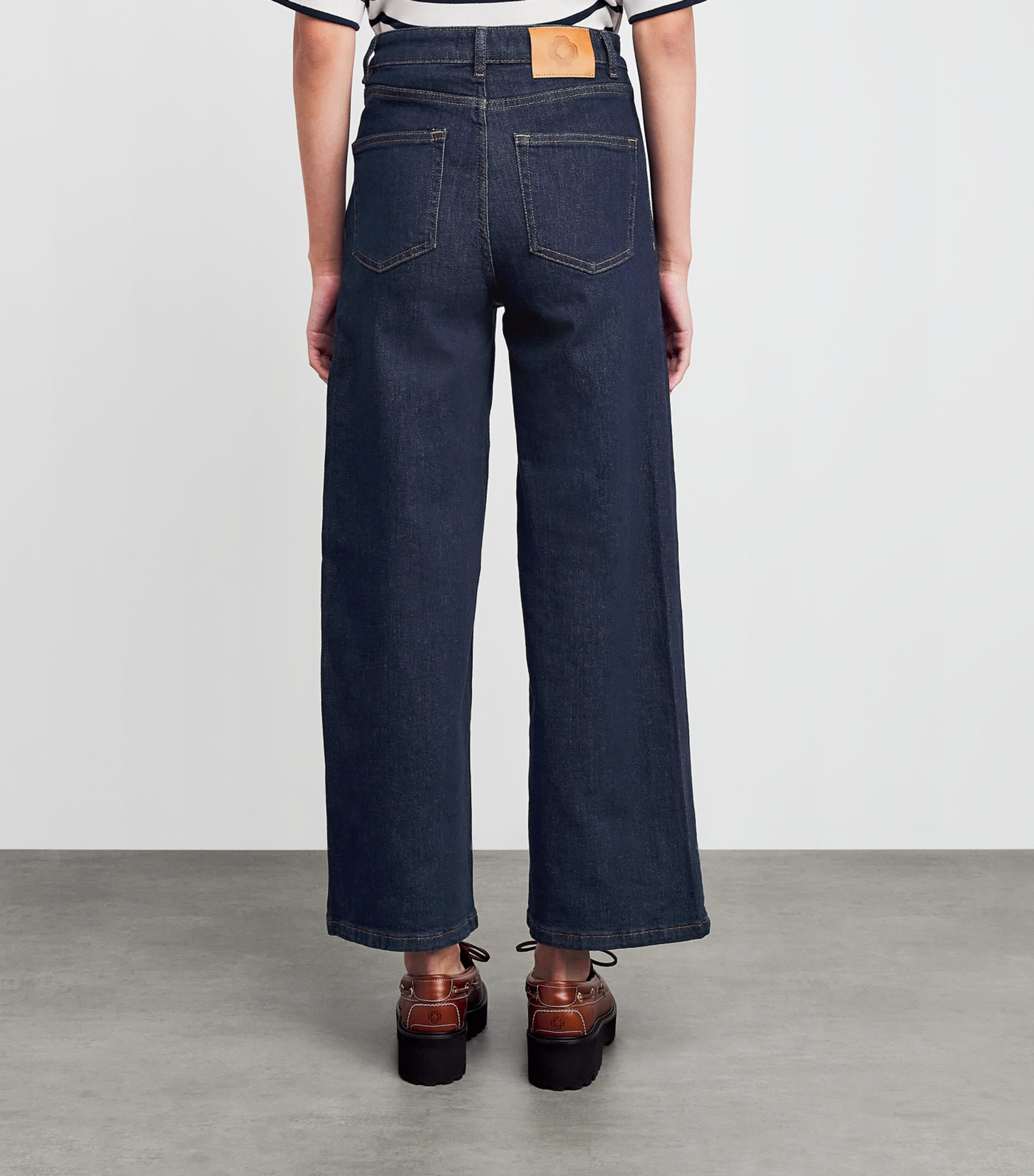 High-Rise Straight Jeans NAVY Image 4