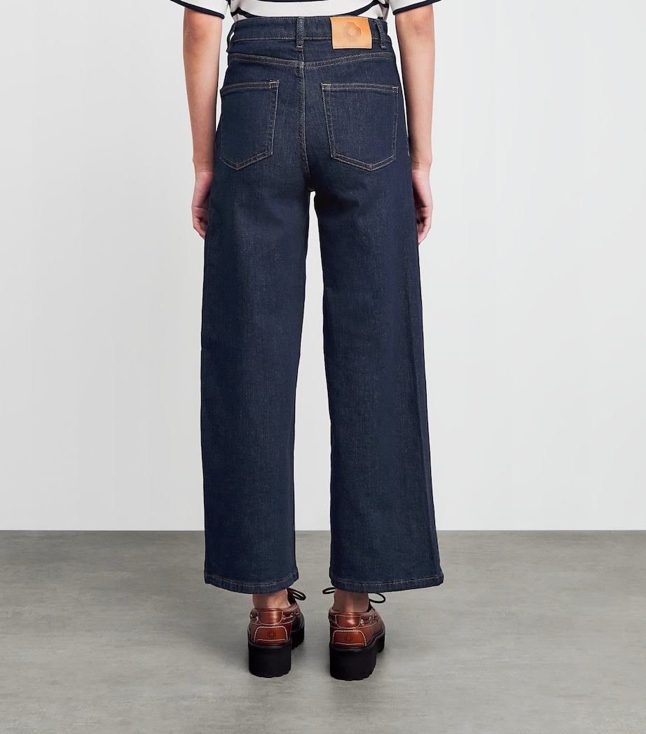 High-Rise Straight Jeans NAVY Image 4