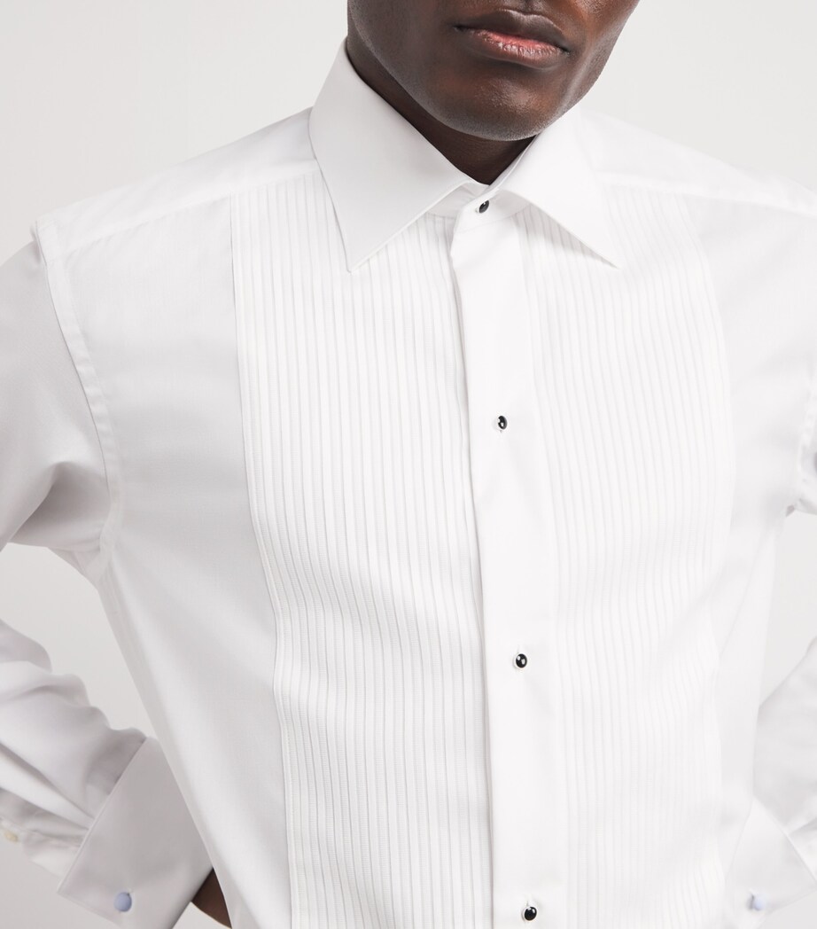Plissé-Front Contemporary Fit Shirt 00 WHITE Image 6