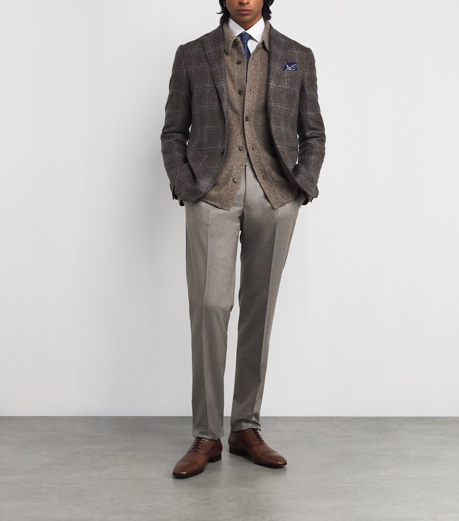 Cotton Signature Twill Geometric-Collar Shirt WHITE GEO Image 2