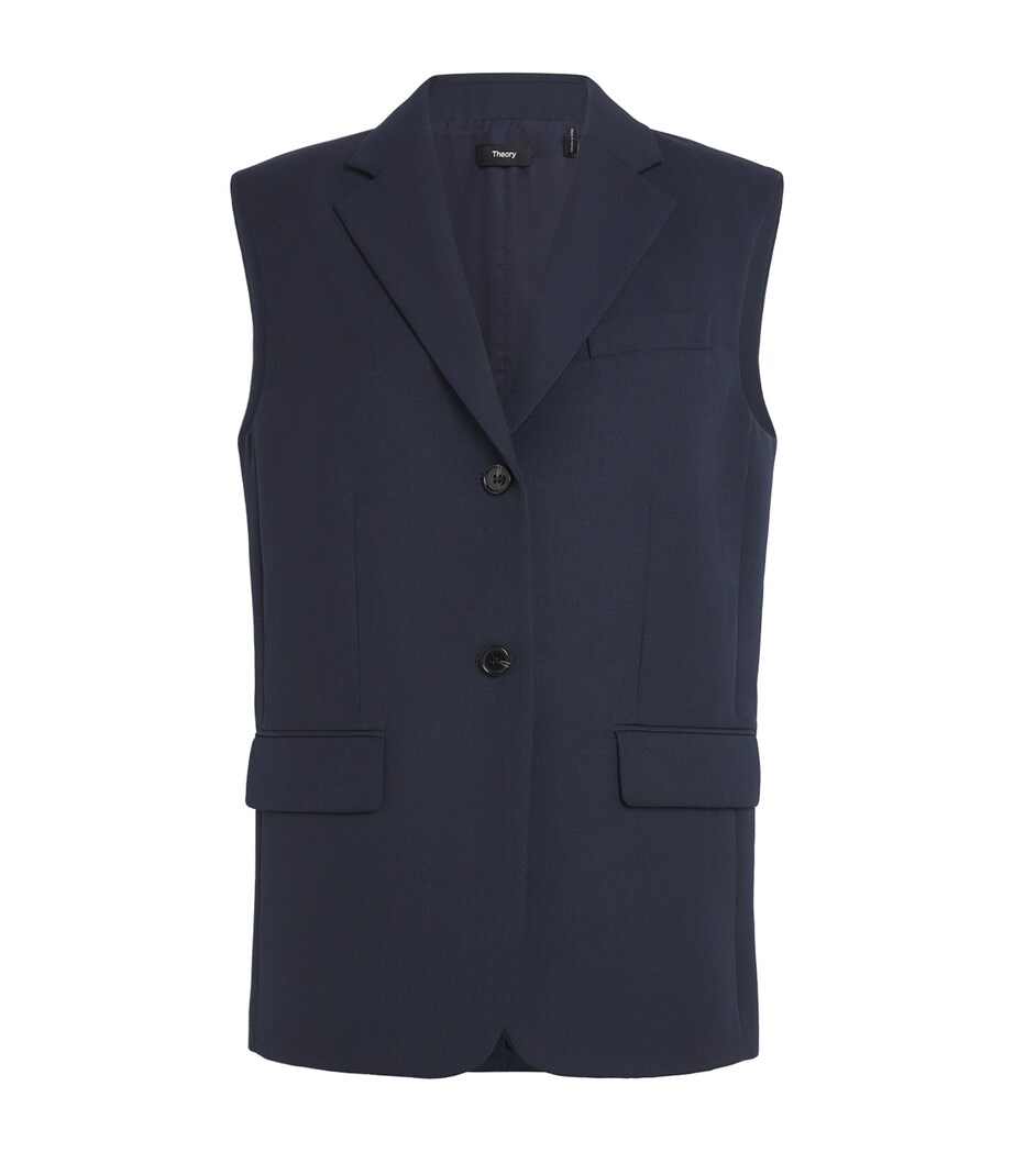 Wool-Blend Oversized Waistcoat XLV NOCTURNE NAVY Image 1