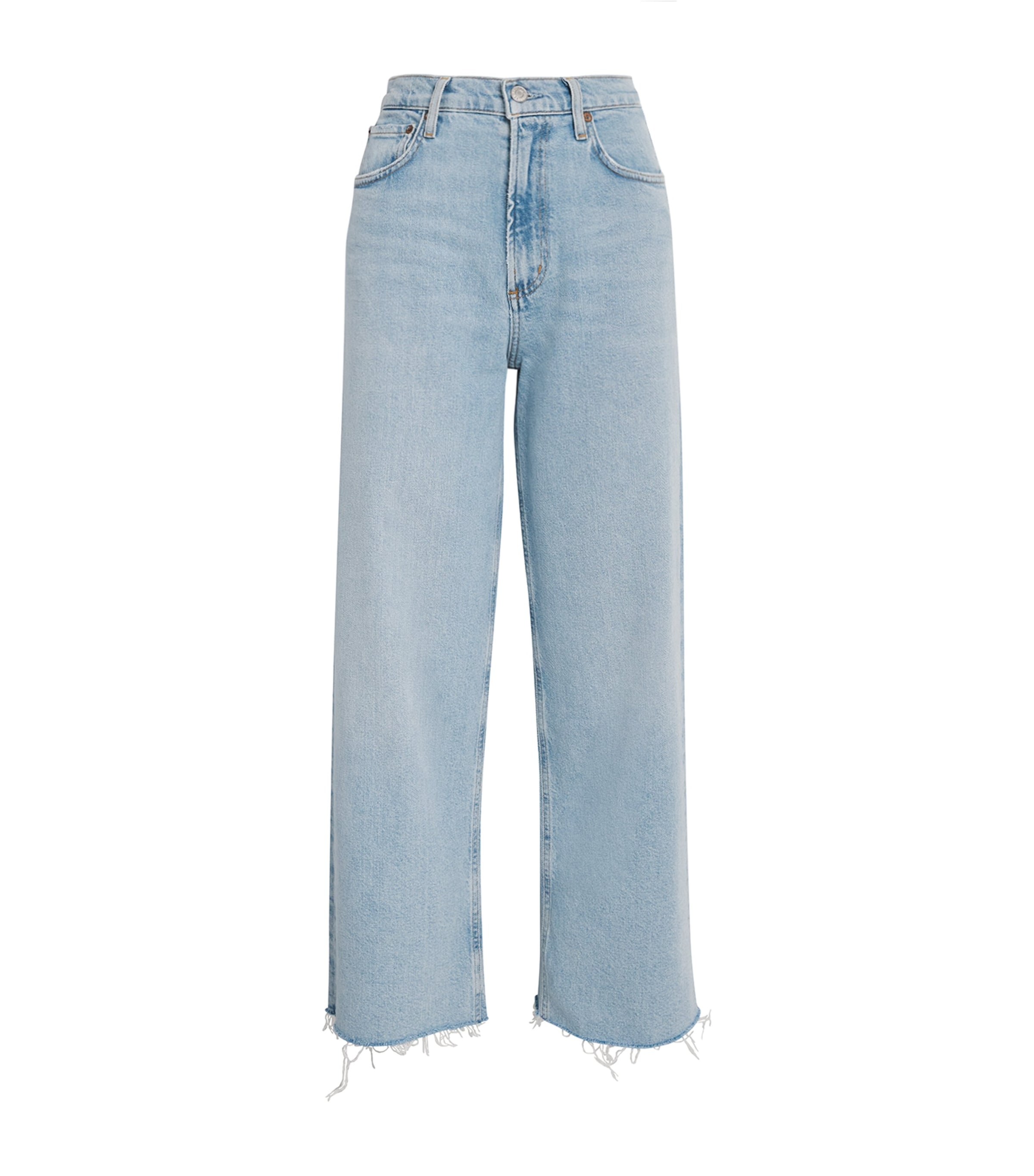 Agolde Ren High Waist Wide Leg Pants In Blue