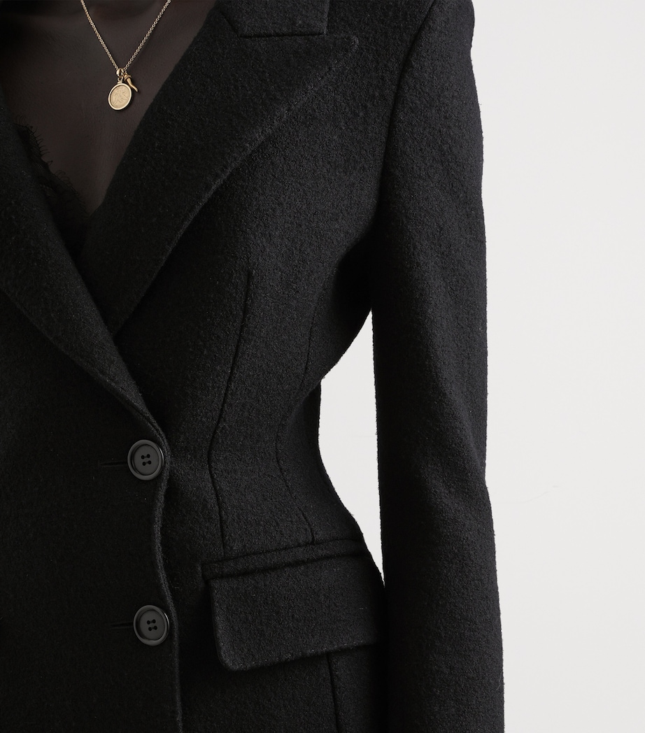 Virgin Wool Coat N0000-BLACK Image 5