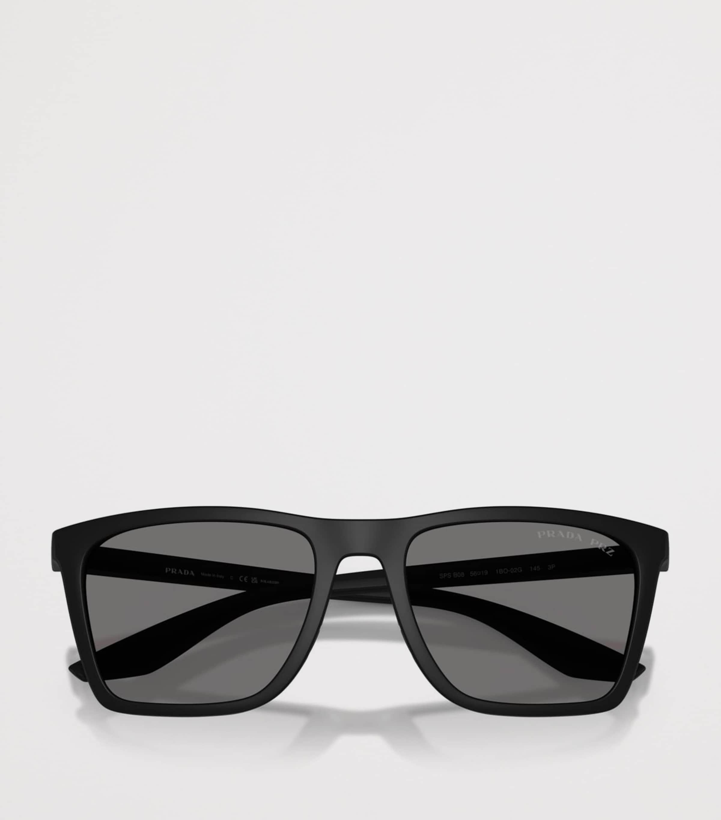 Prada Linea Rossa Injected PR B08S Square Sunglasses Black Image 5