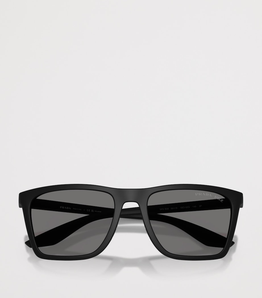 Prada Linea Rossa Injected PR B08S Square Sunglasses Black Image 5